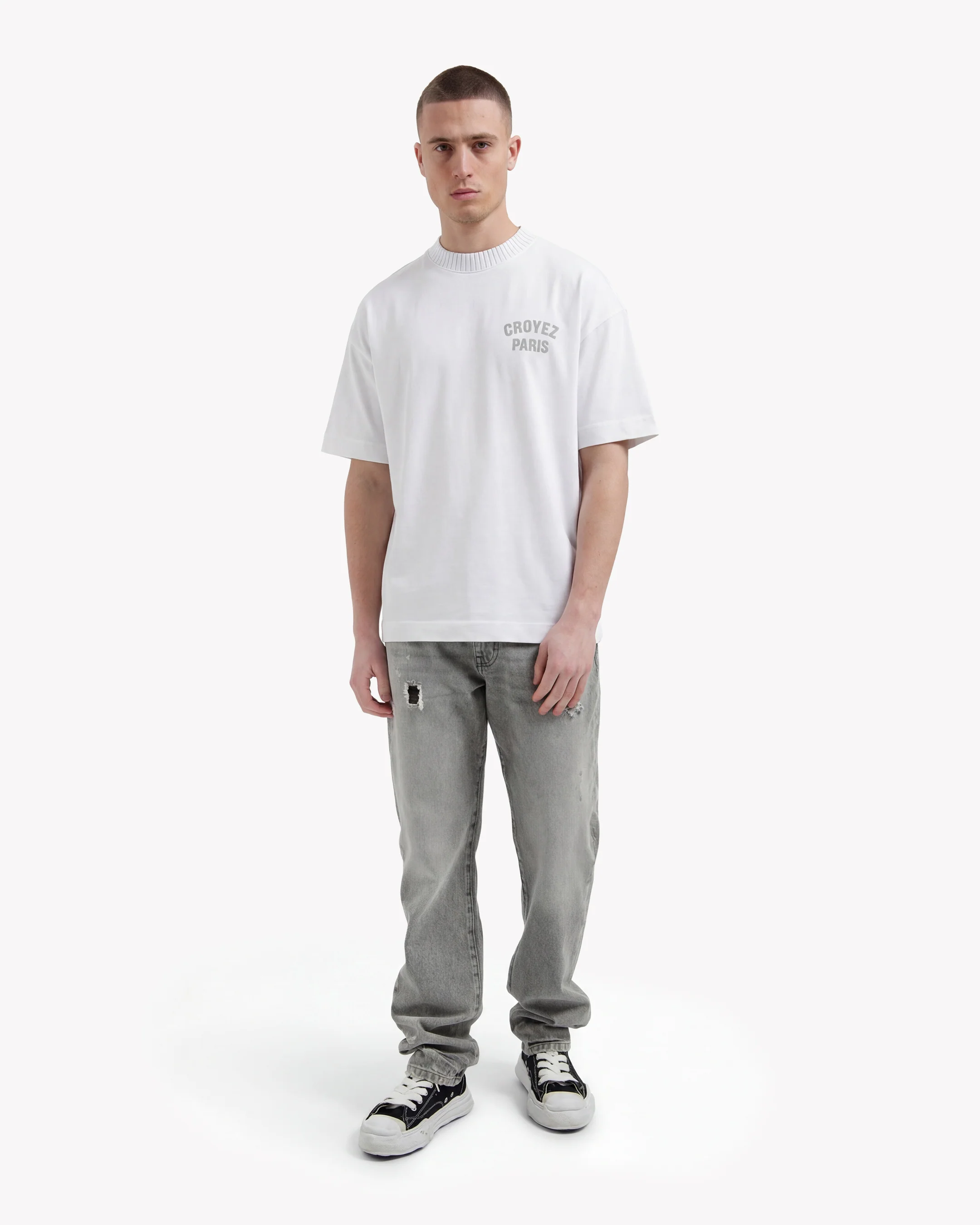 Croyez Paris Knit T-Shirt | White - Image 5