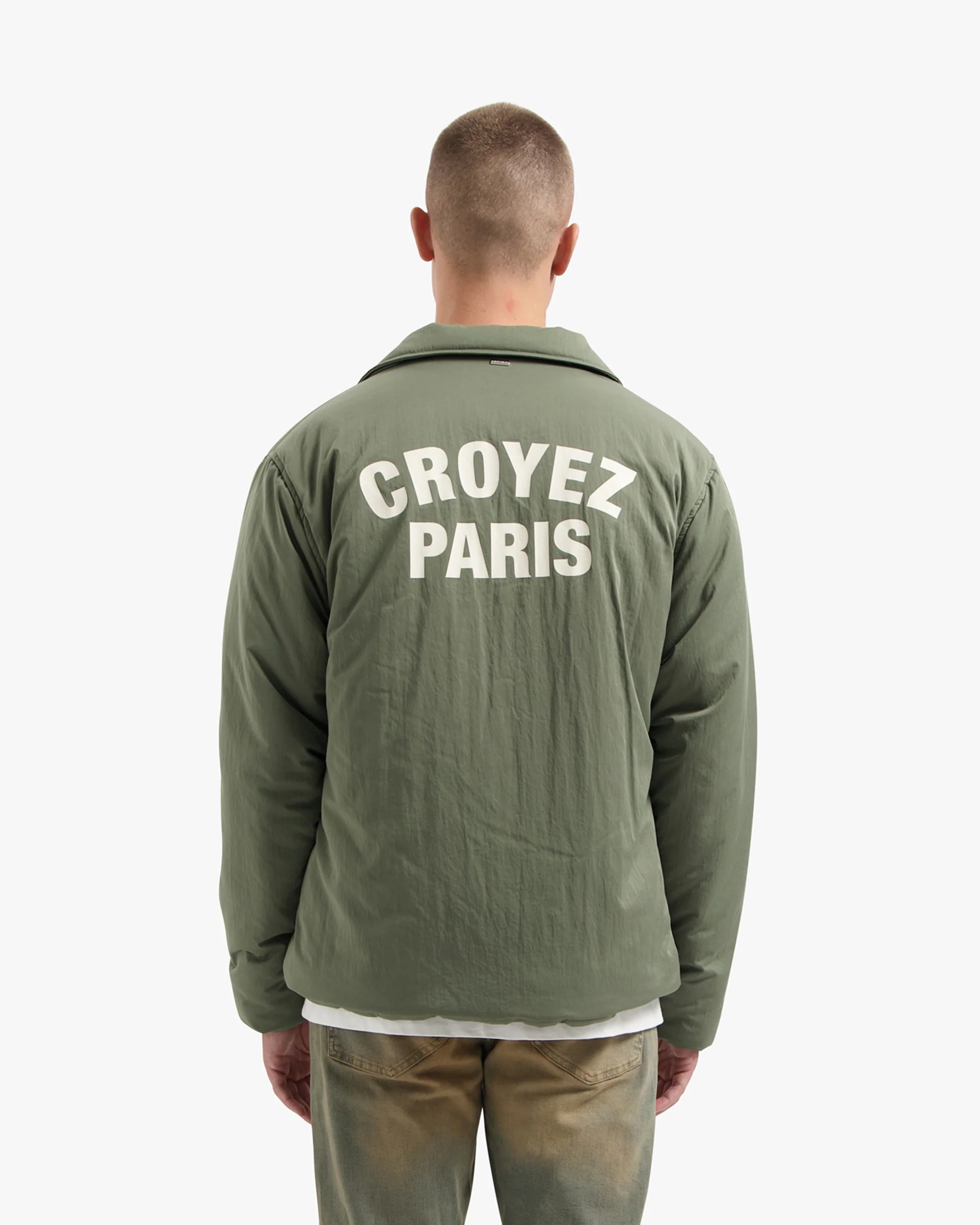 CROYEZ PARIS PADDED COACH JACKET | DUSTY OLIVE - Image 4