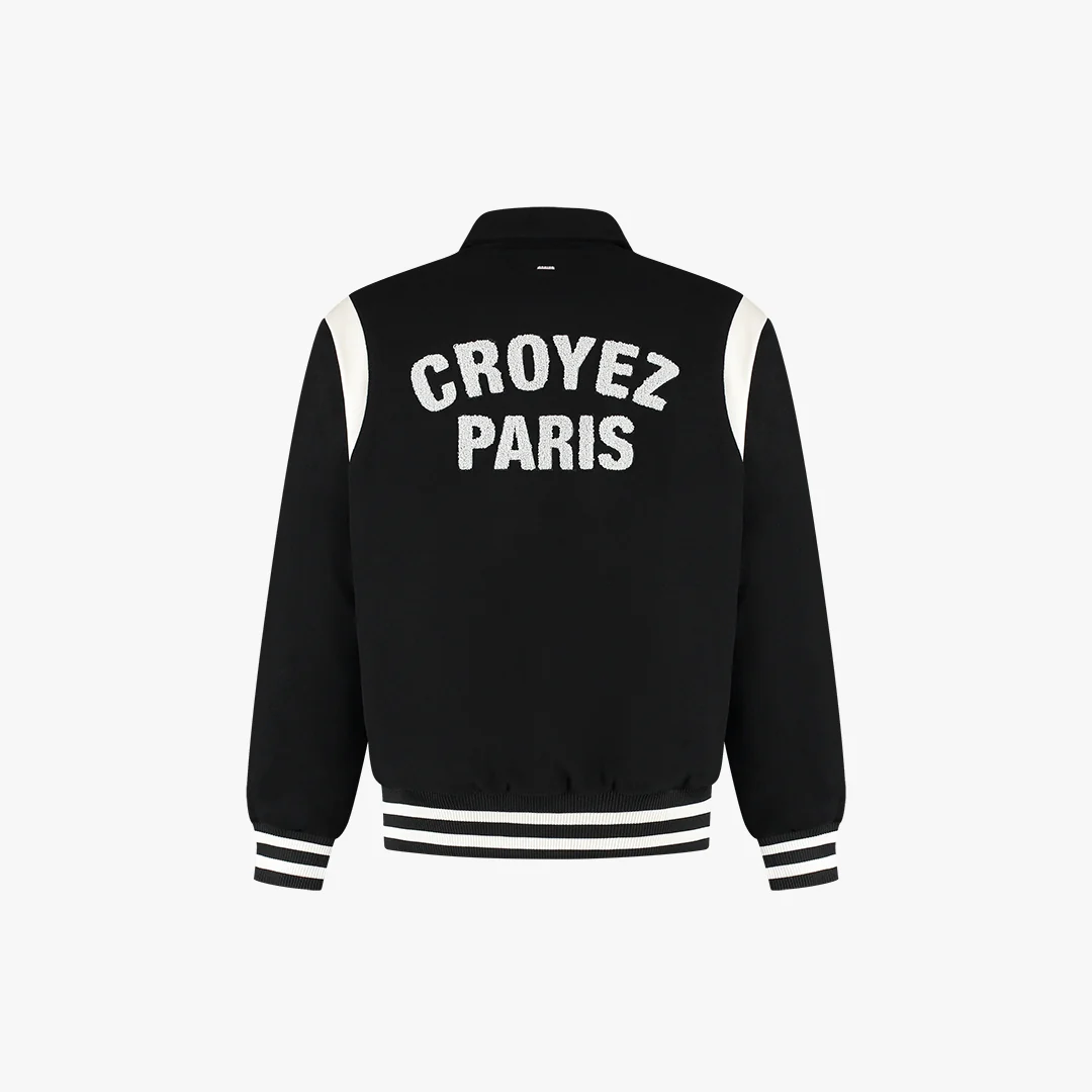CROYEZ PARIS VARSITY JACKET | BLACK - Image 2