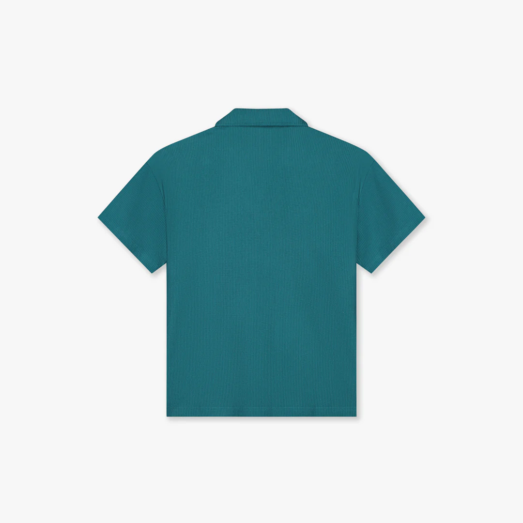 Croyez Plisse Shirt | Dark Teal - Image 2