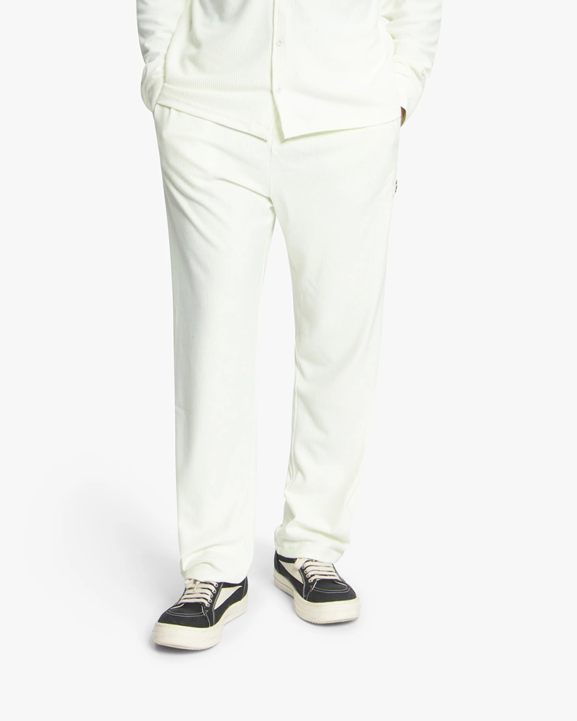 Croyez Plisse Straight Leg Pants | Off-White - Image 3