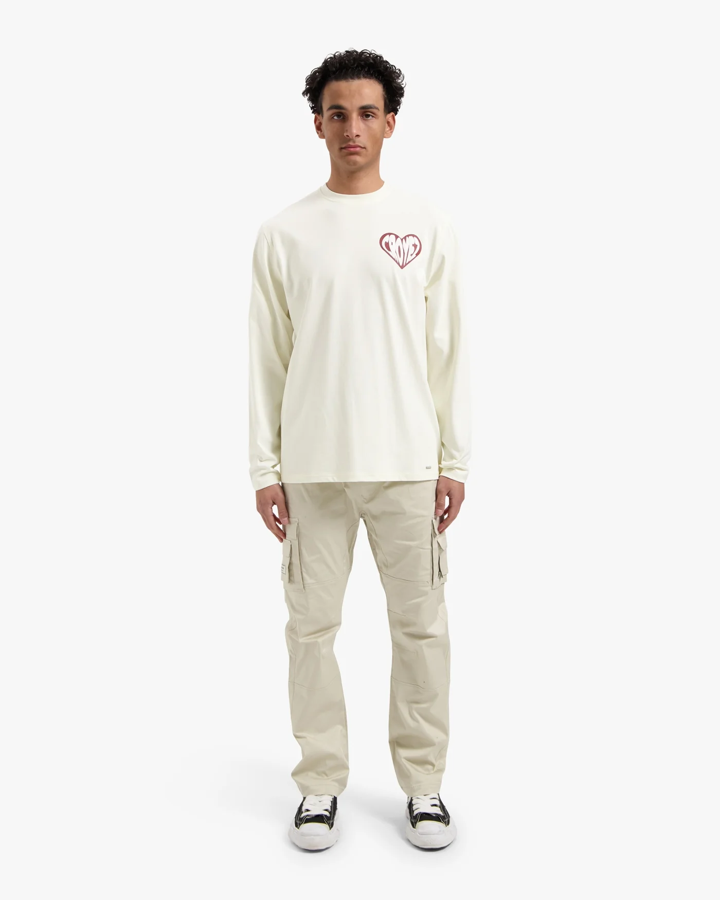 CROYEZ PUFFED HEART LONGSLEEVE T-SHIRT | OFF-WHITE - Image 5