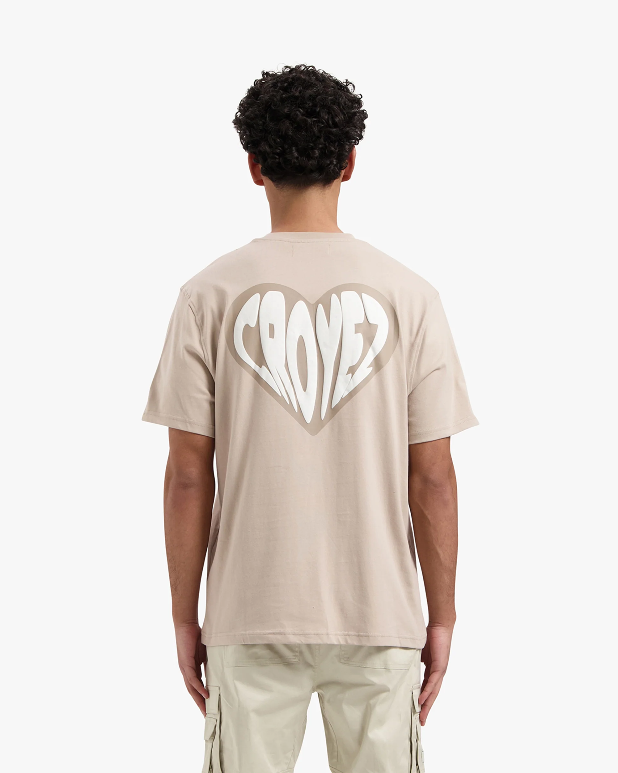 CROYEZ PUFFED HEART T-SHIRT | SAND - Image 4