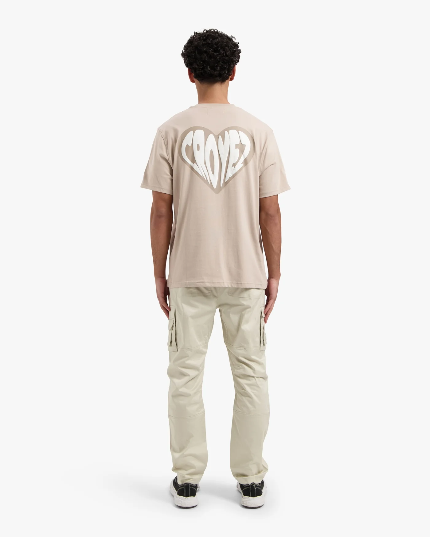 CROYEZ PUFFED HEART T-SHIRT | SAND - Image 6