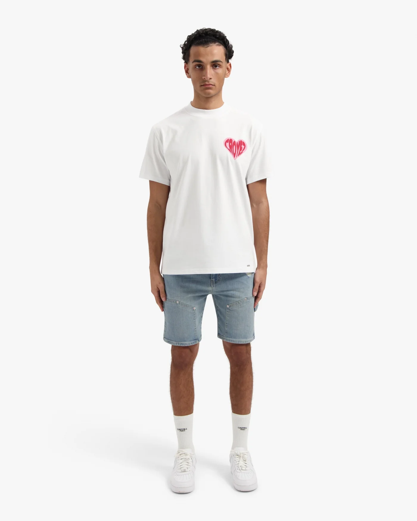 CROYEZ PUFFED HEART T-SHIRT | WHITE/RED - Image 7