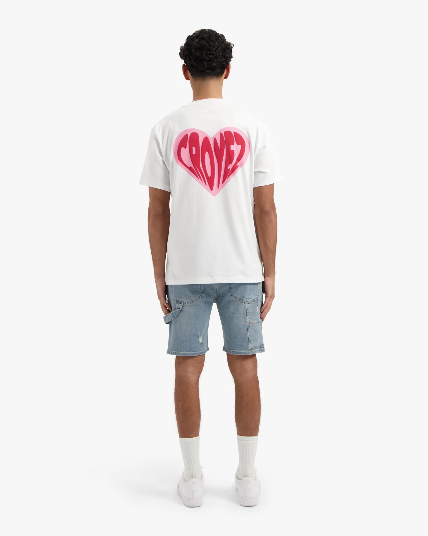 CROYEZ PUFFED HEART T-SHIRT | WHITE/RED - Image 8