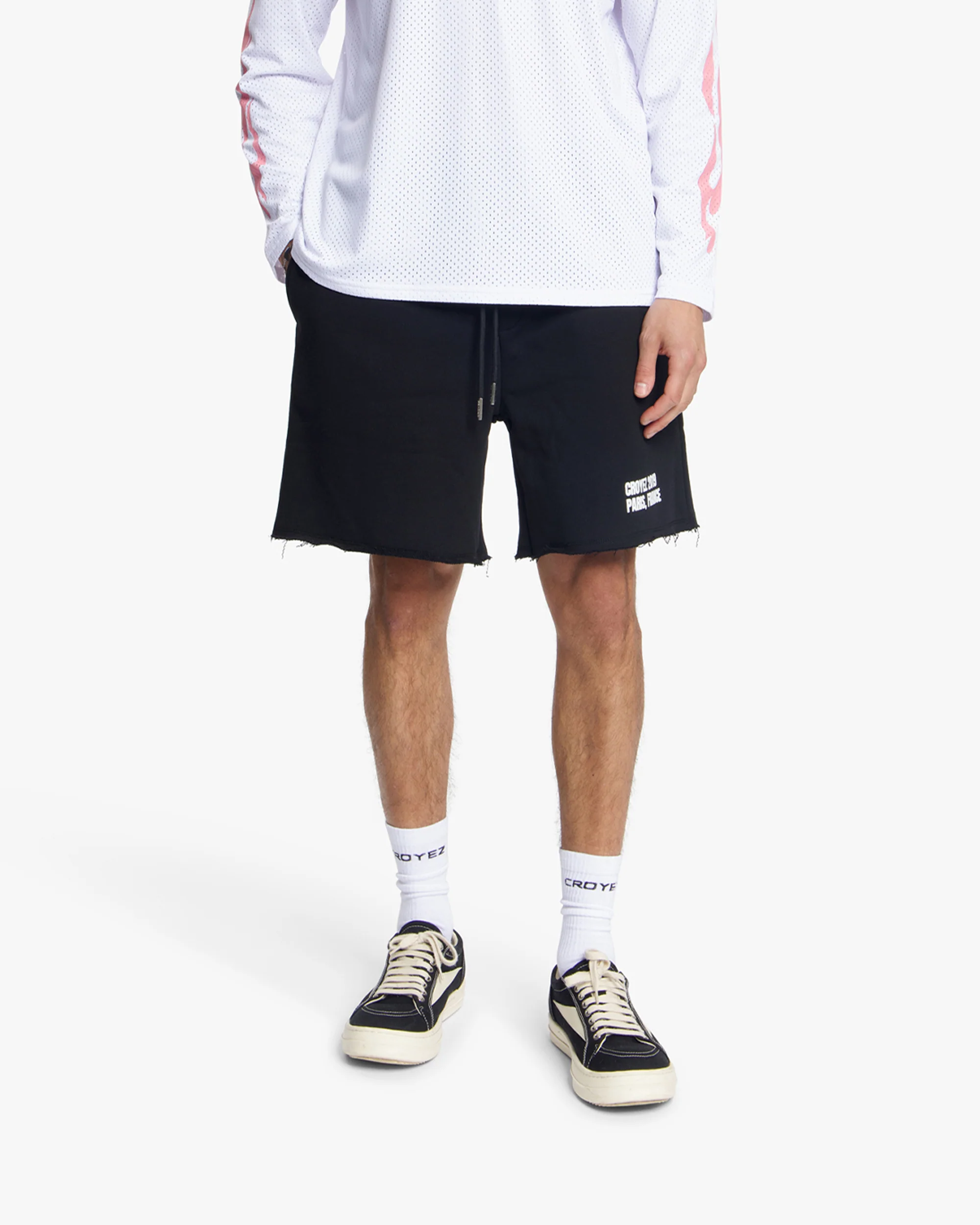 Croyez Relaxed Paris Shorts | Black - Image 3