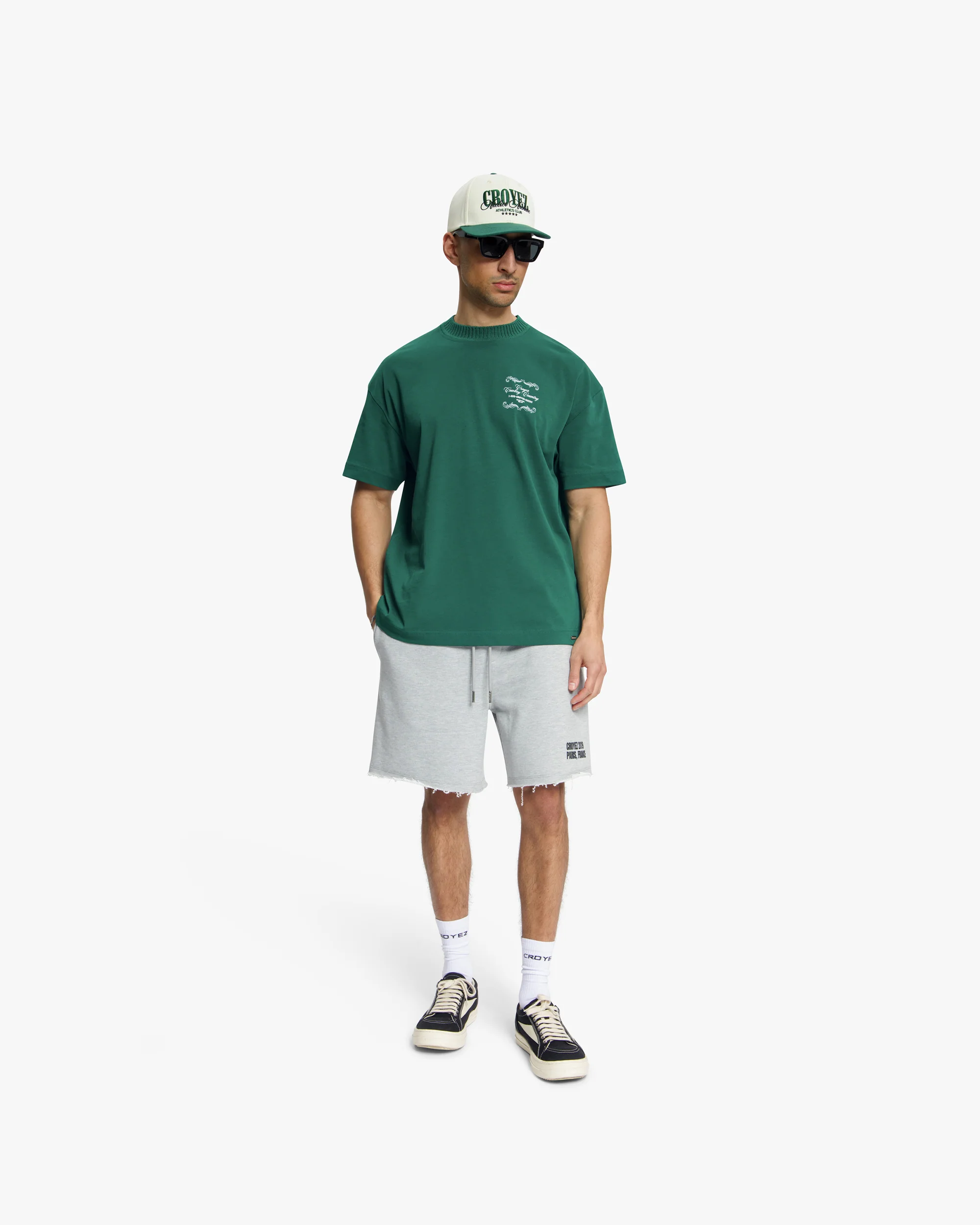 Croyez Relaxed Paris Shorts | Grey Melange - Image 5