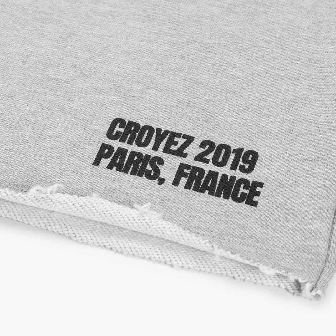 Croyez Relaxed Paris Shorts | Grey Melange - Image 7