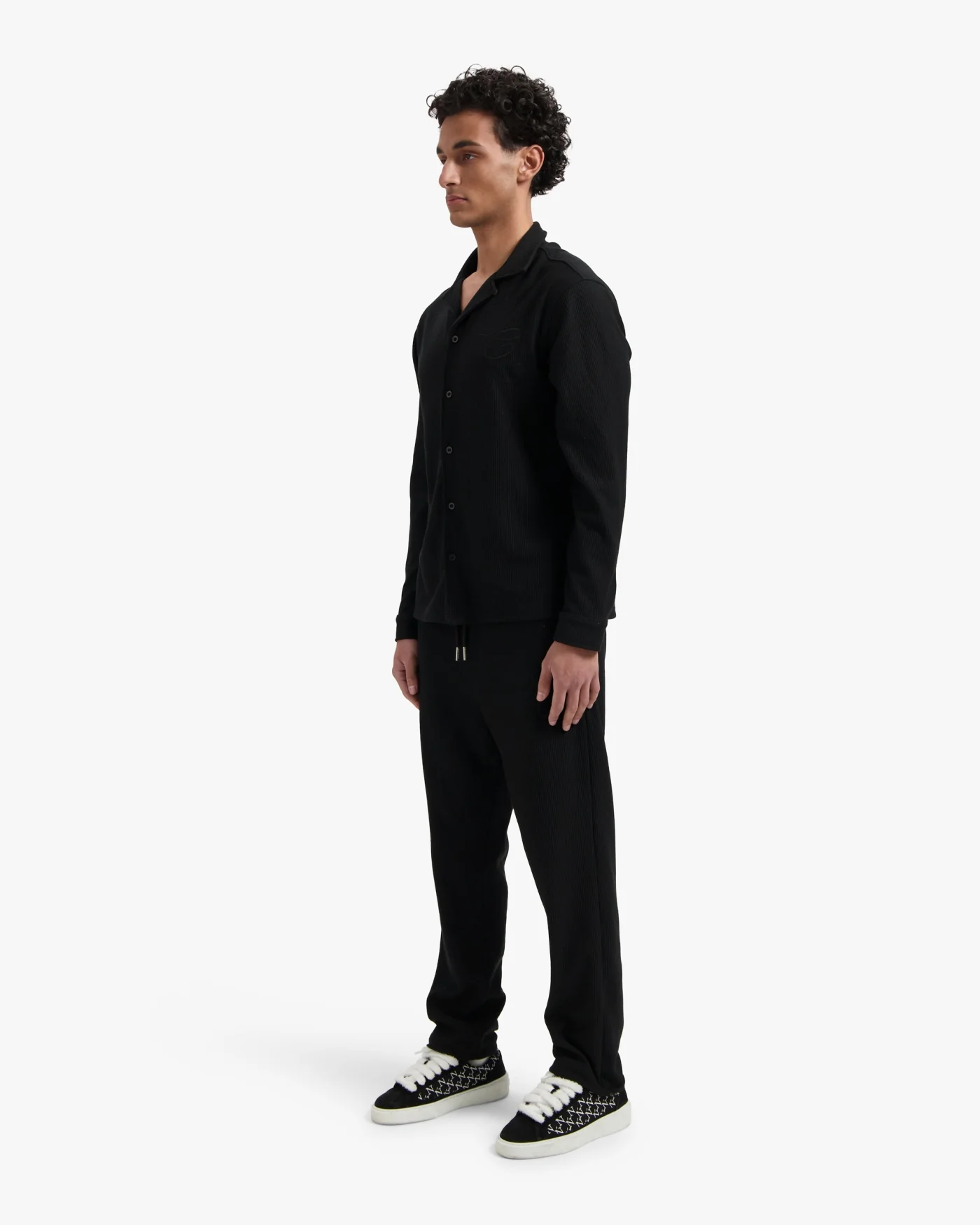 CROYEZ RIBBED LONGSLEEVE SHIRT | BLACK - Image 7