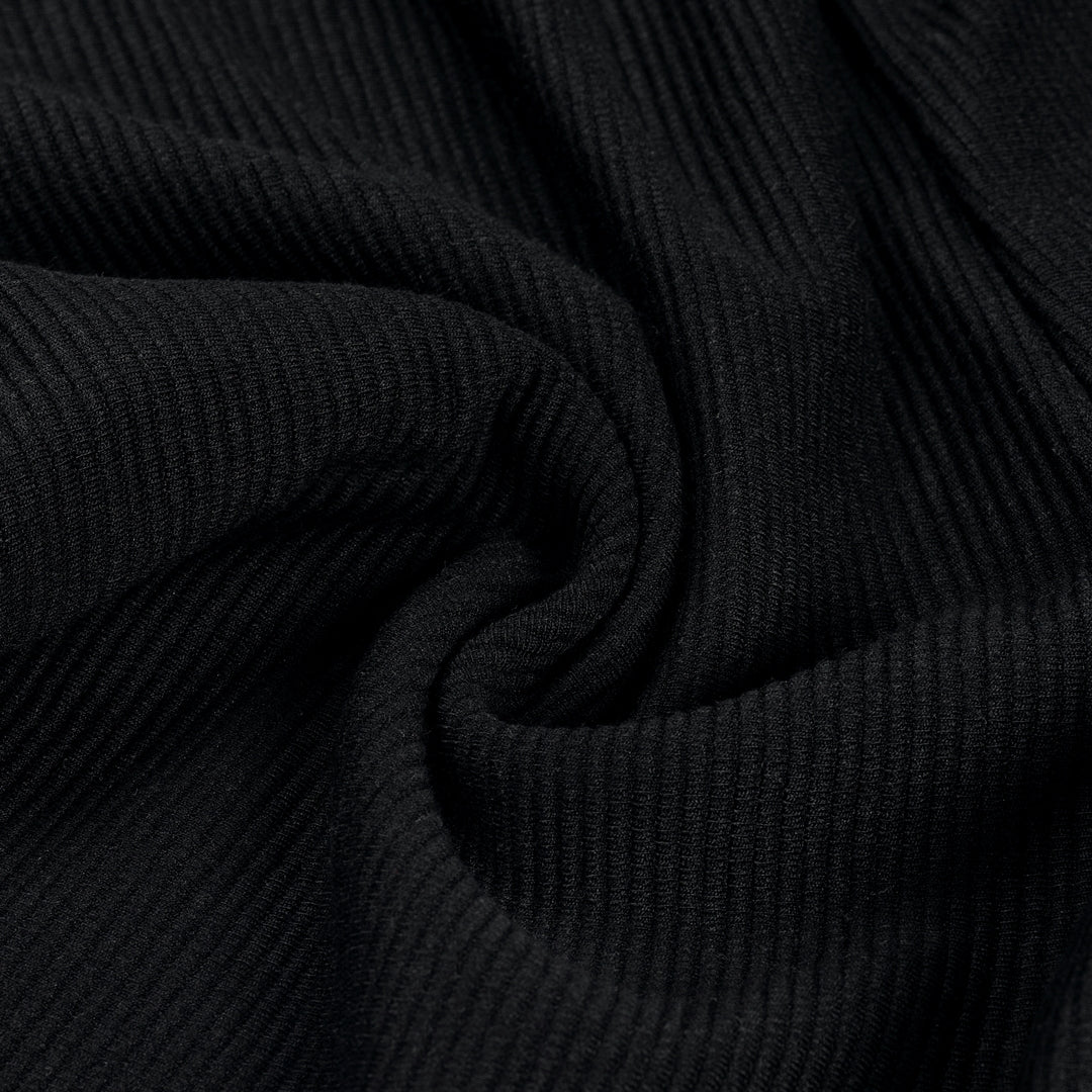 CROYEZ RIBBED LONGSLEEVE SHIRT | BLACK - Image 8