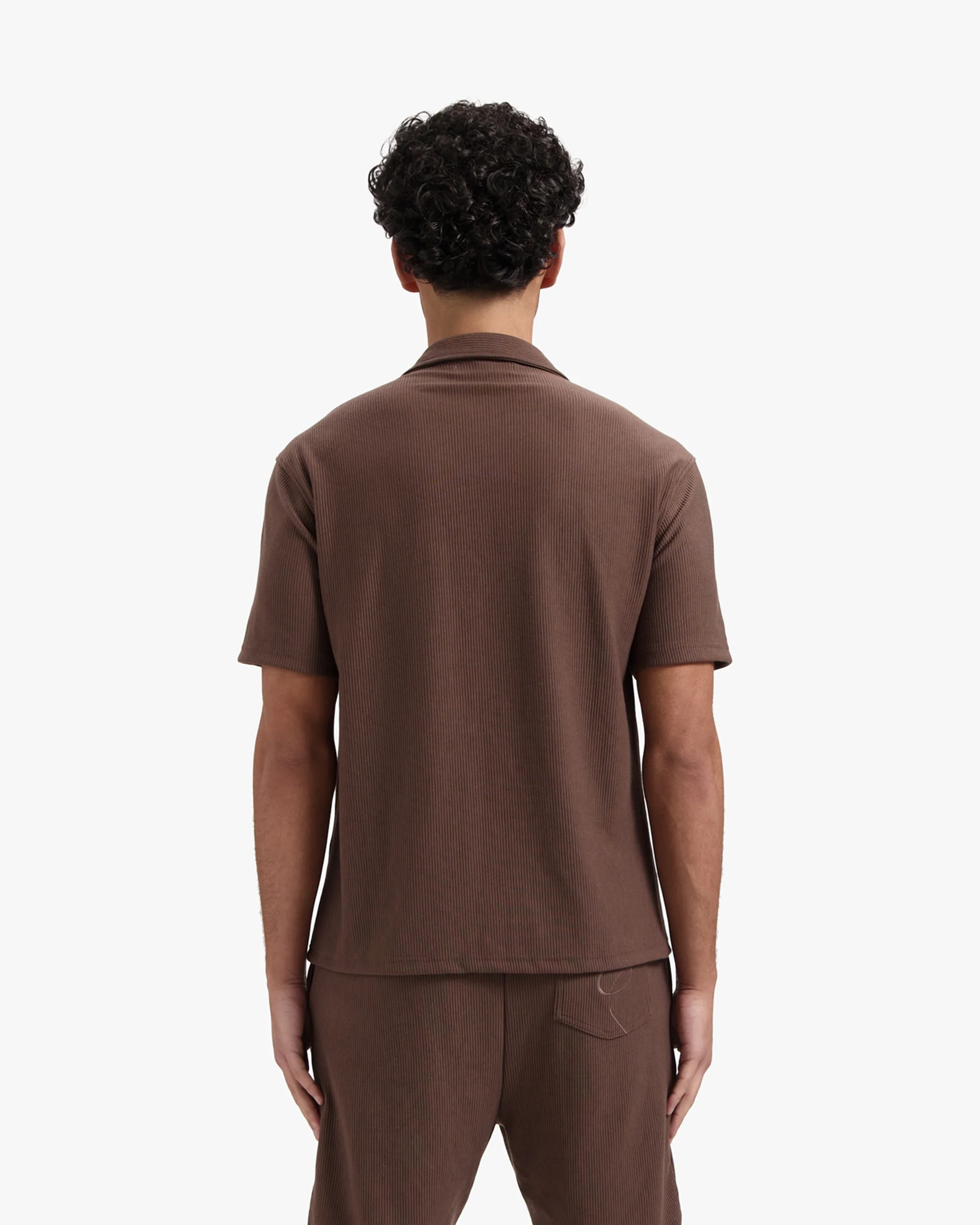 CROYEZ RIBBED SHIRT | BROWN - Image 4