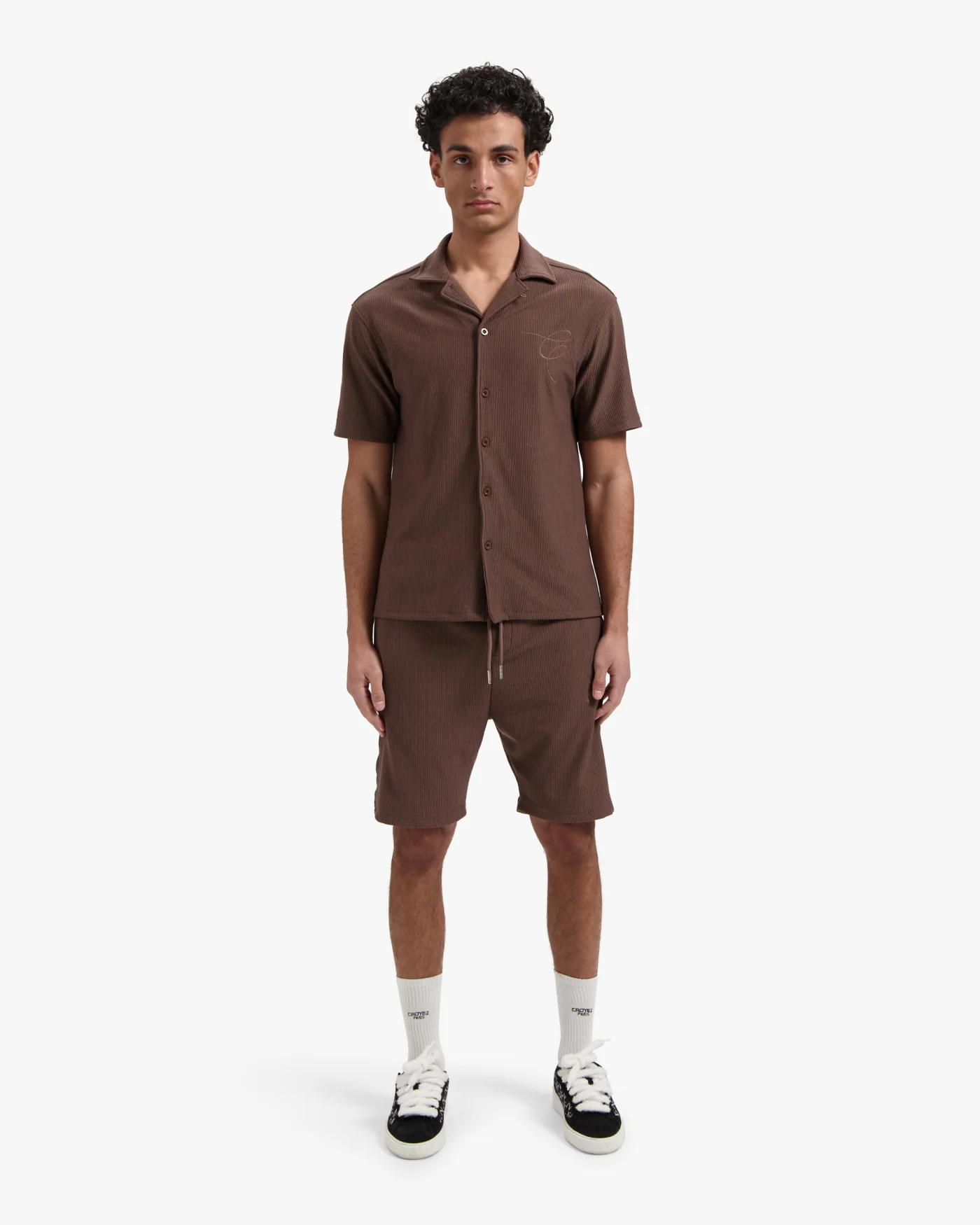CROYEZ RIBBED SHIRT | BROWN - Image 5