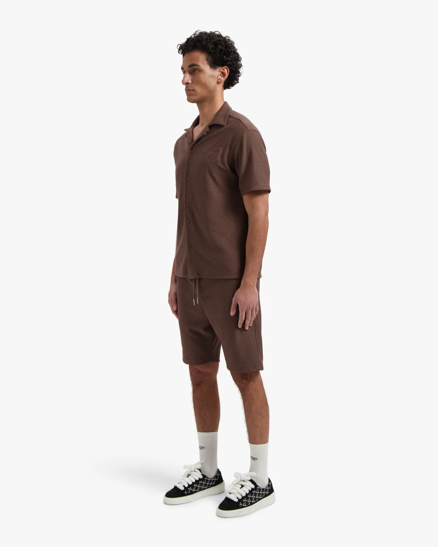 CROYEZ RIBBED SHIRT | BROWN - Image 7