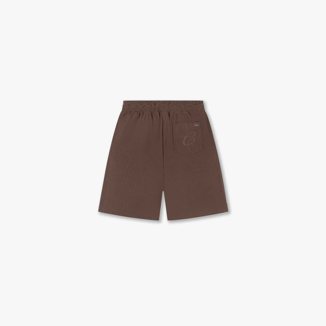 CROYEZ RIBBED SHORTS | BROWN - Image 2