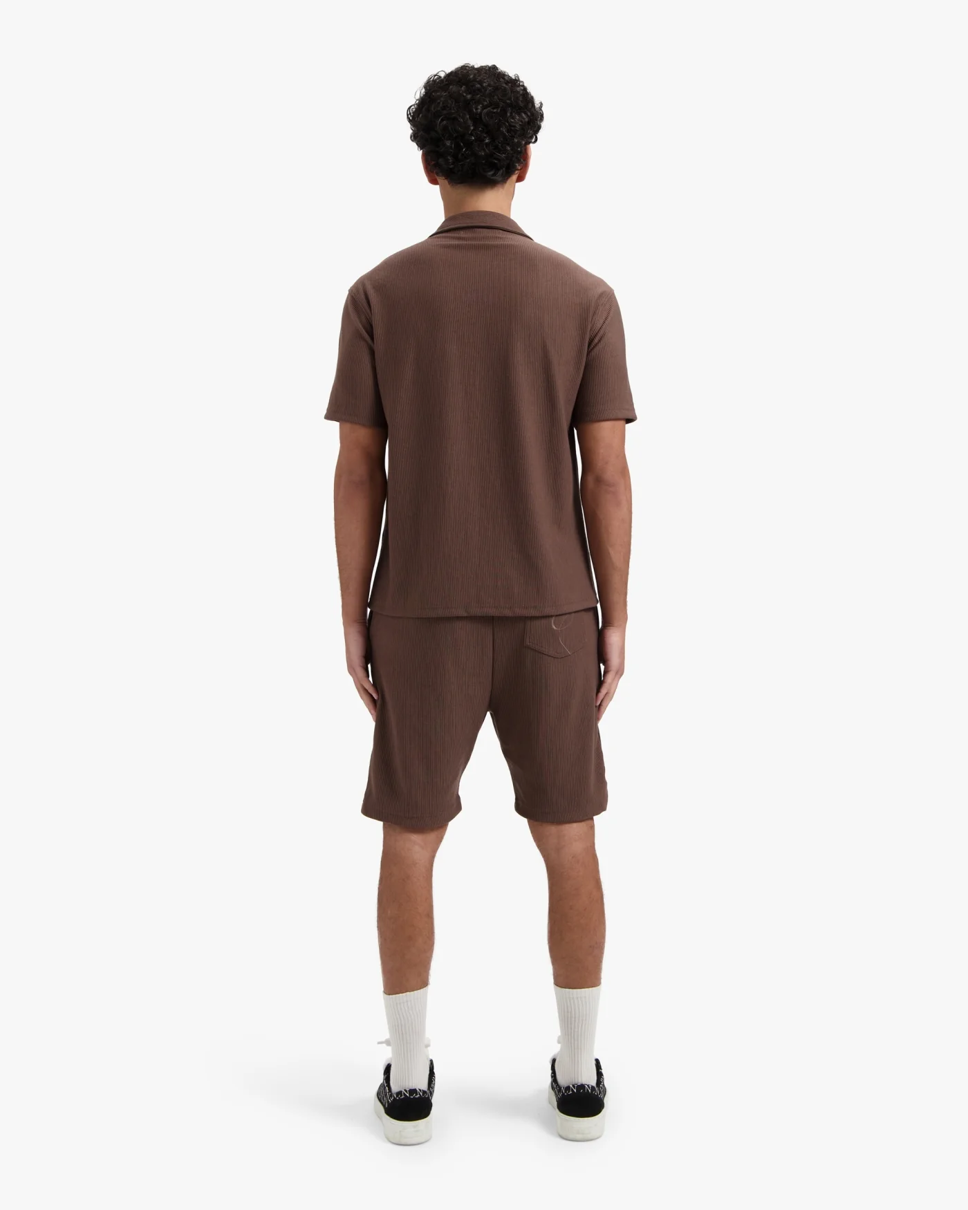 CROYEZ RIBBED SHORTS | BROWN - Image 6