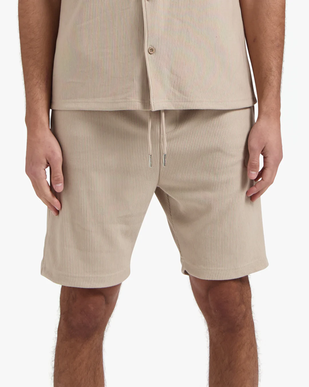 CROYEZ RIBBED SHORTS | SAND - Image 3
