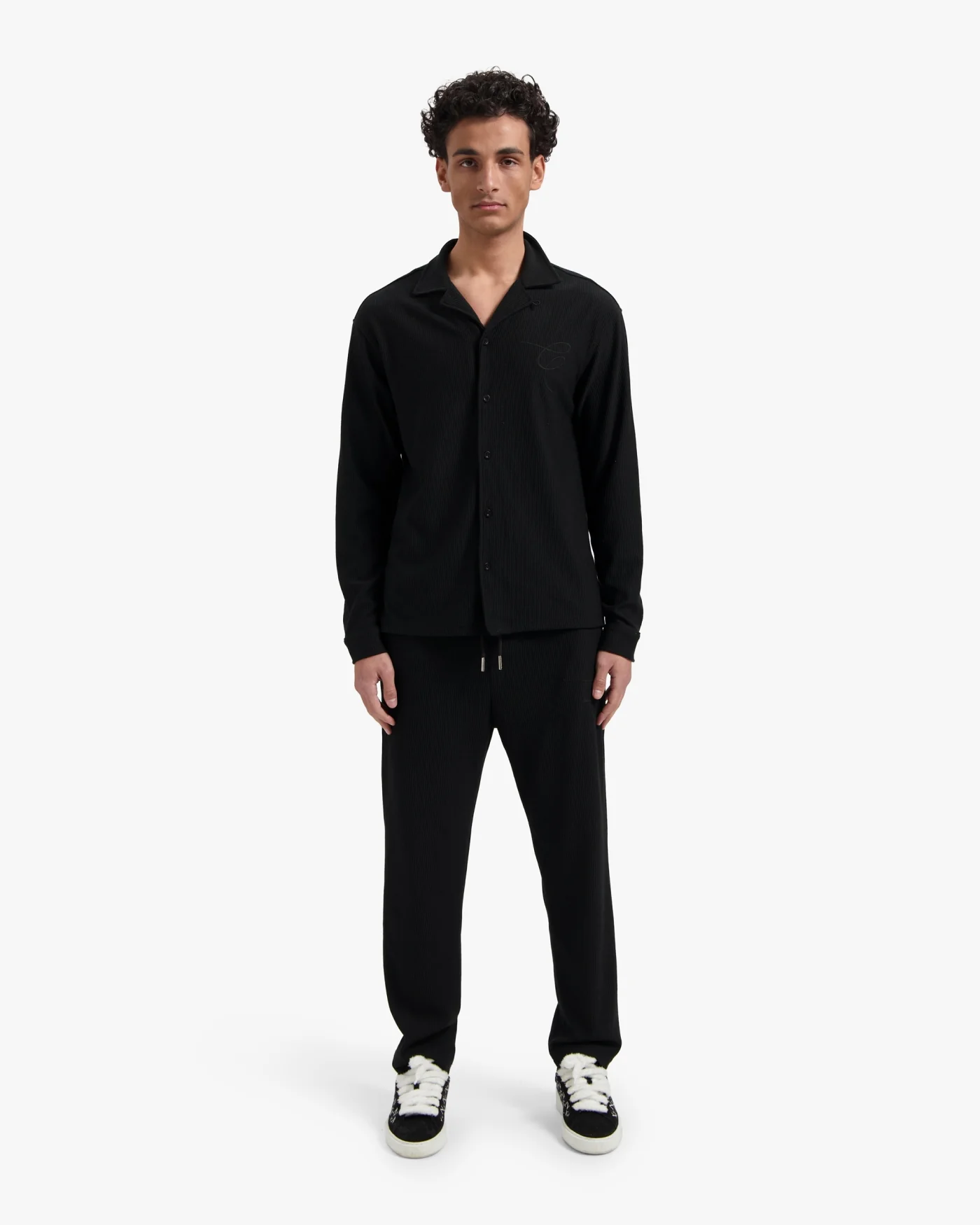 CROYEZ RIBBED STRAIGHT LEG PANTS | BLACK - Image 5