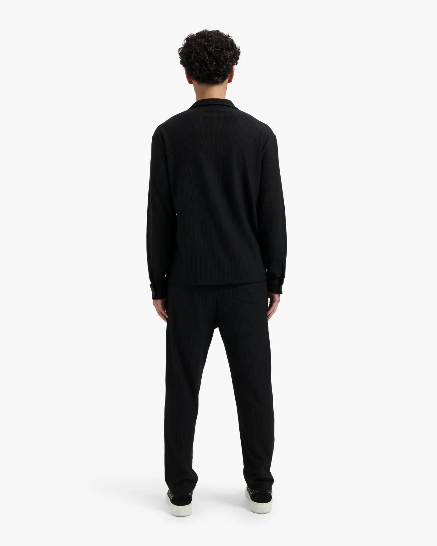 CROYEZ RIBBED STRAIGHT LEG PANTS | BLACK - Image 6