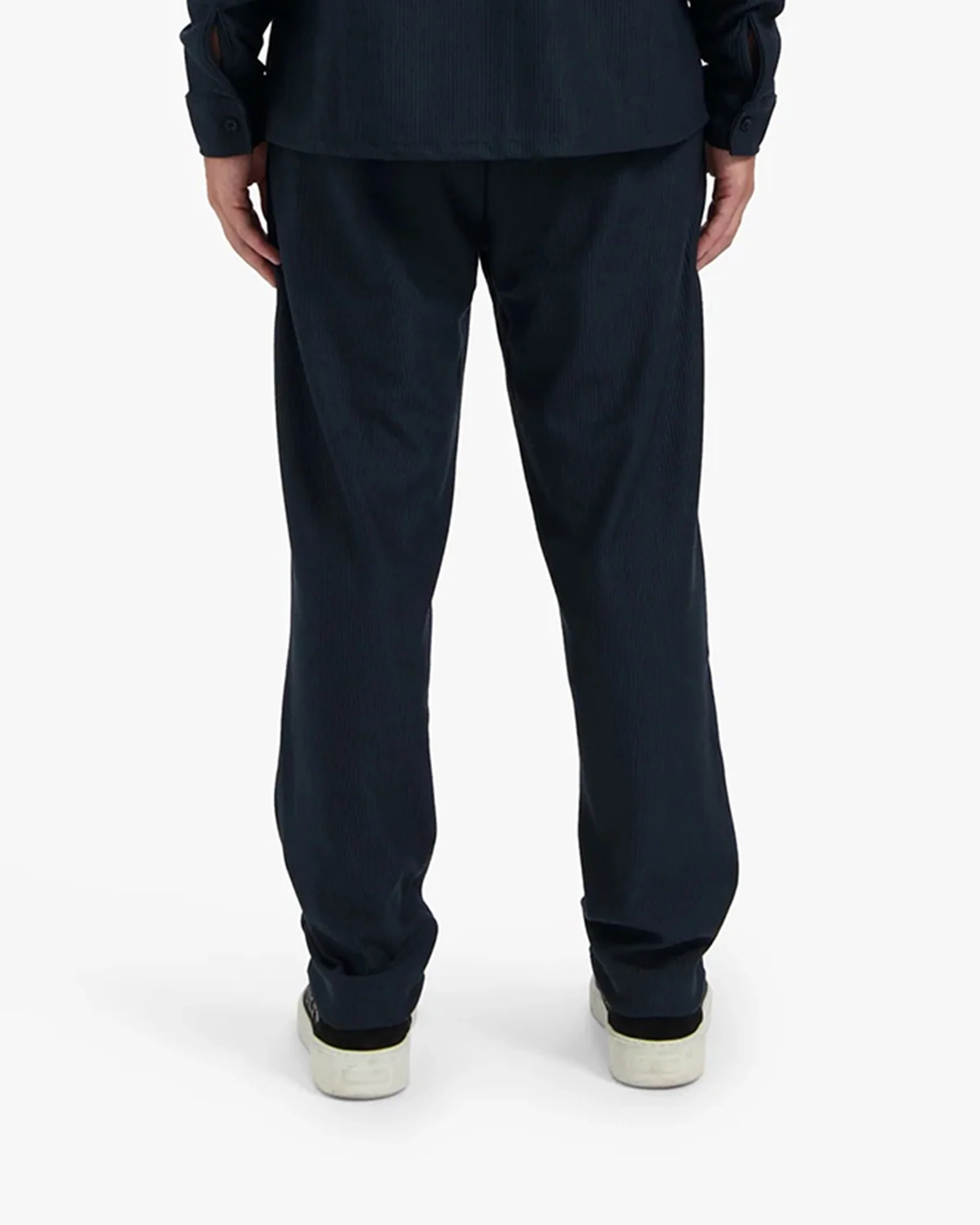 Croyez Ribbed Straight Leg Pants | Navy - Image 4