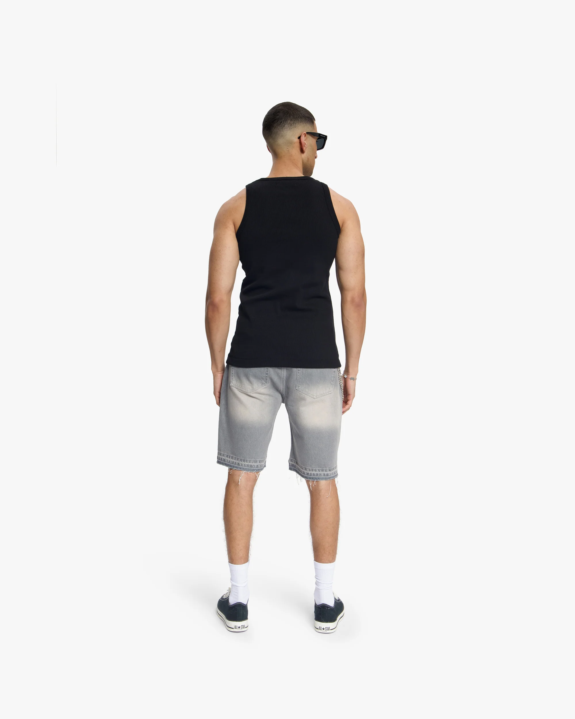 Croyez Ribbed Tank Top | Black - Image 6