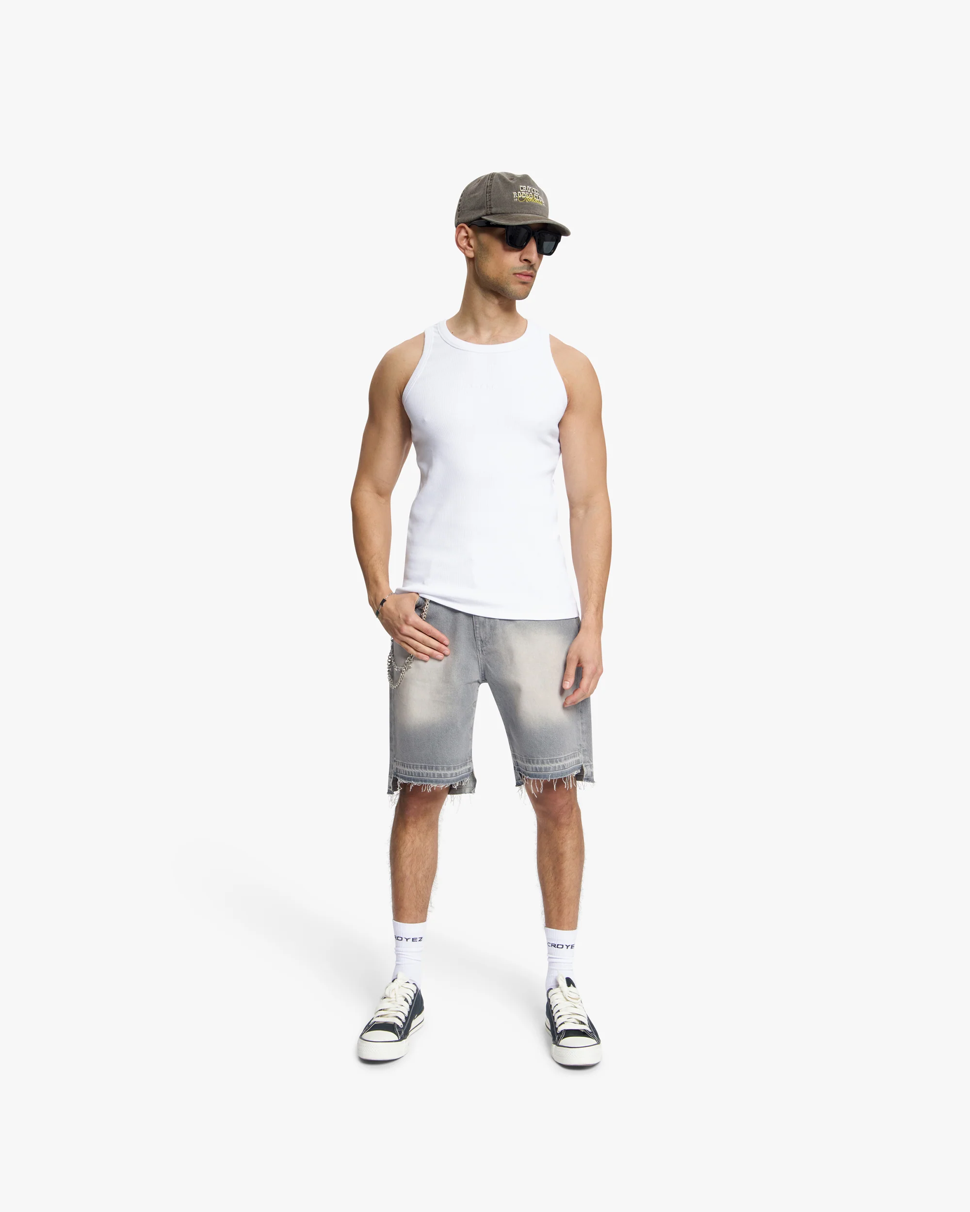 Croyez Ribbed Tank Top | White - Image 5