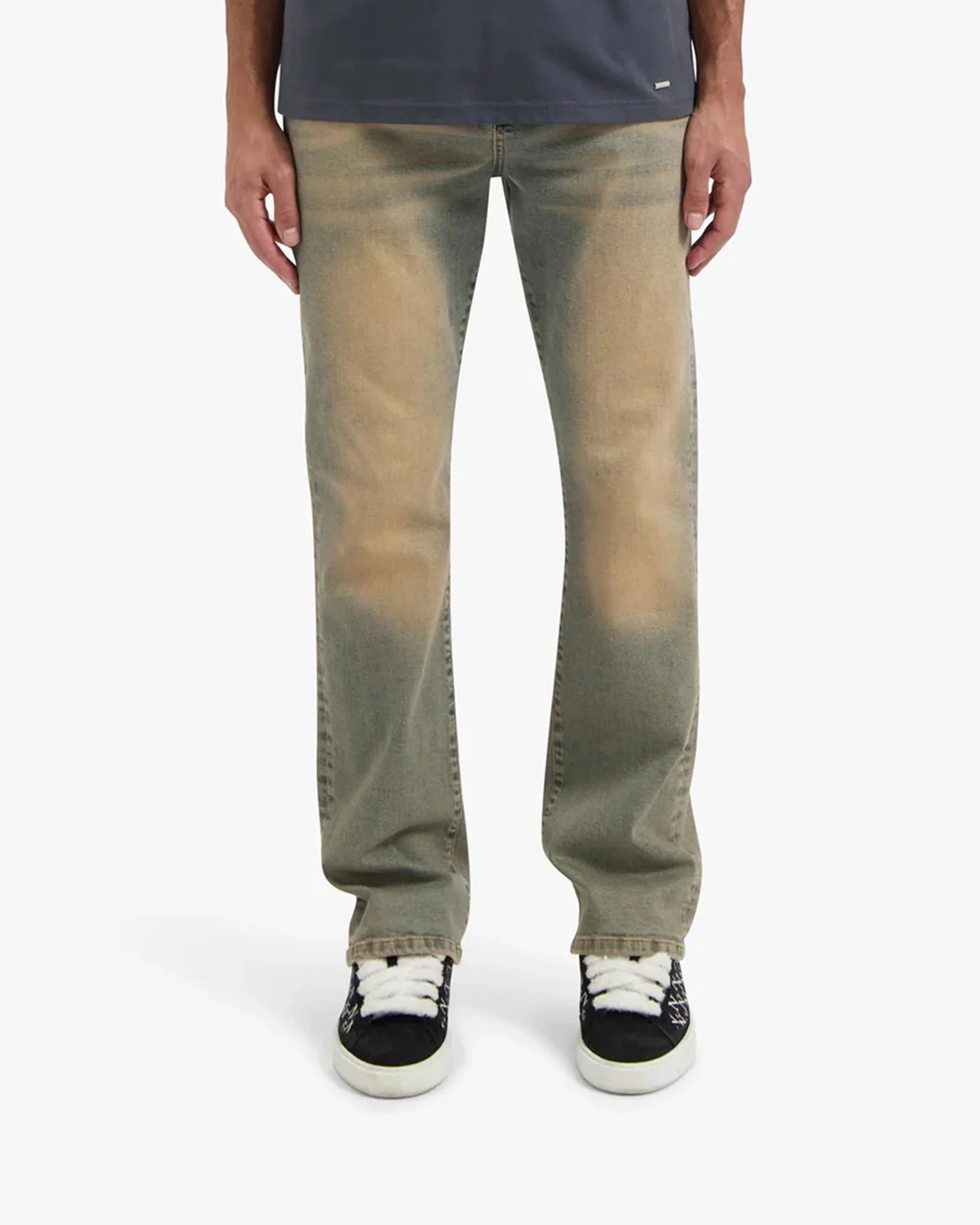 CROYEZ SAND WASHED STRAIGHT LEG DENIM | LIGHT BLUE - Image 3