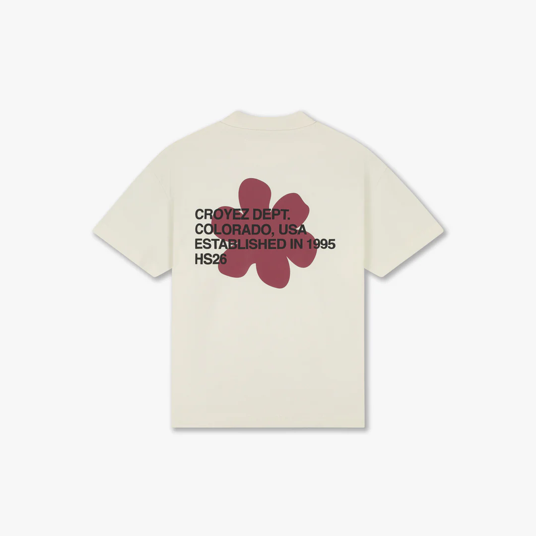 Croyez Silhouette T-Shirt | Off-White/Cherry - Image 2