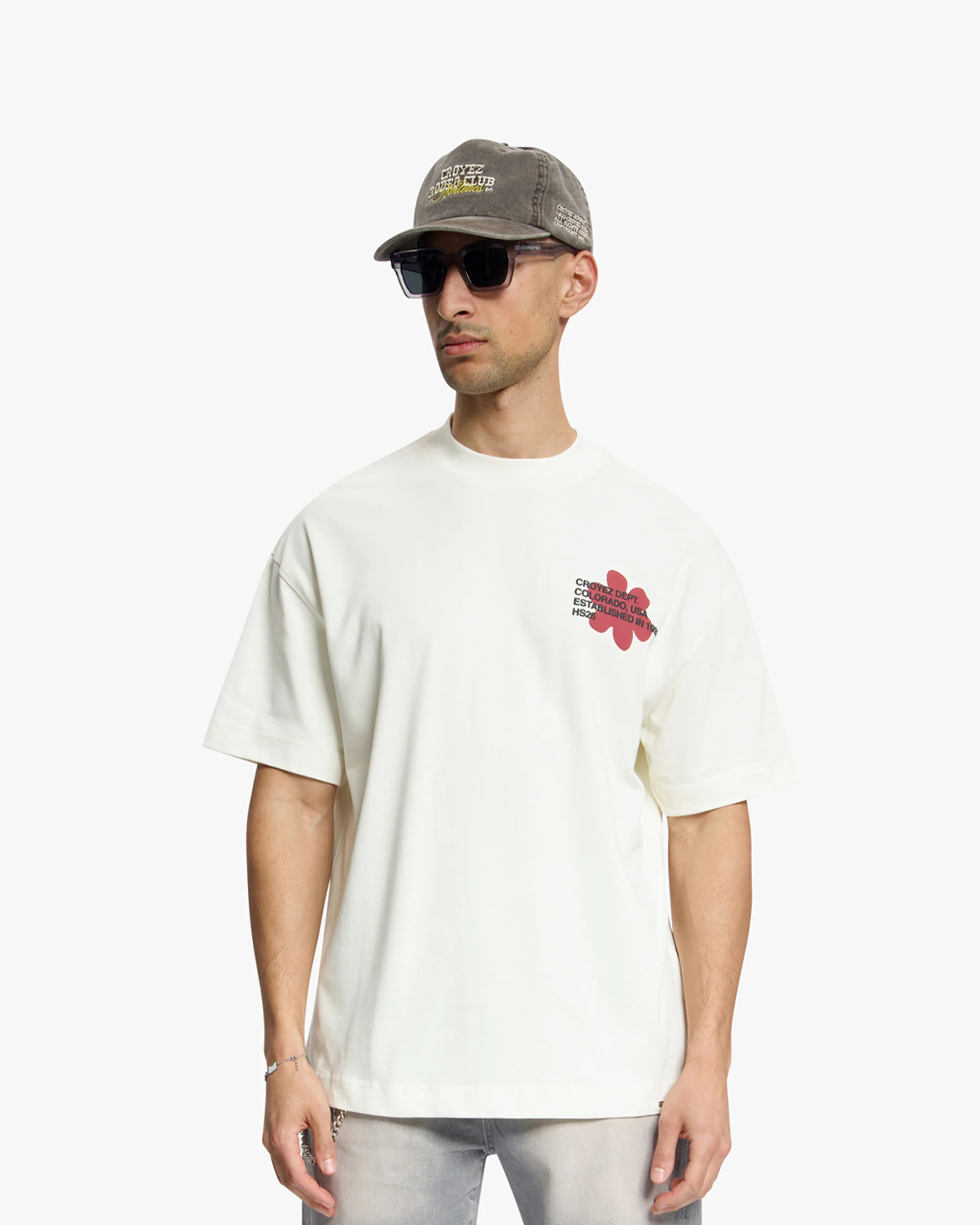 Croyez Silhouette T-Shirt | Off-White/Cherry - Image 3