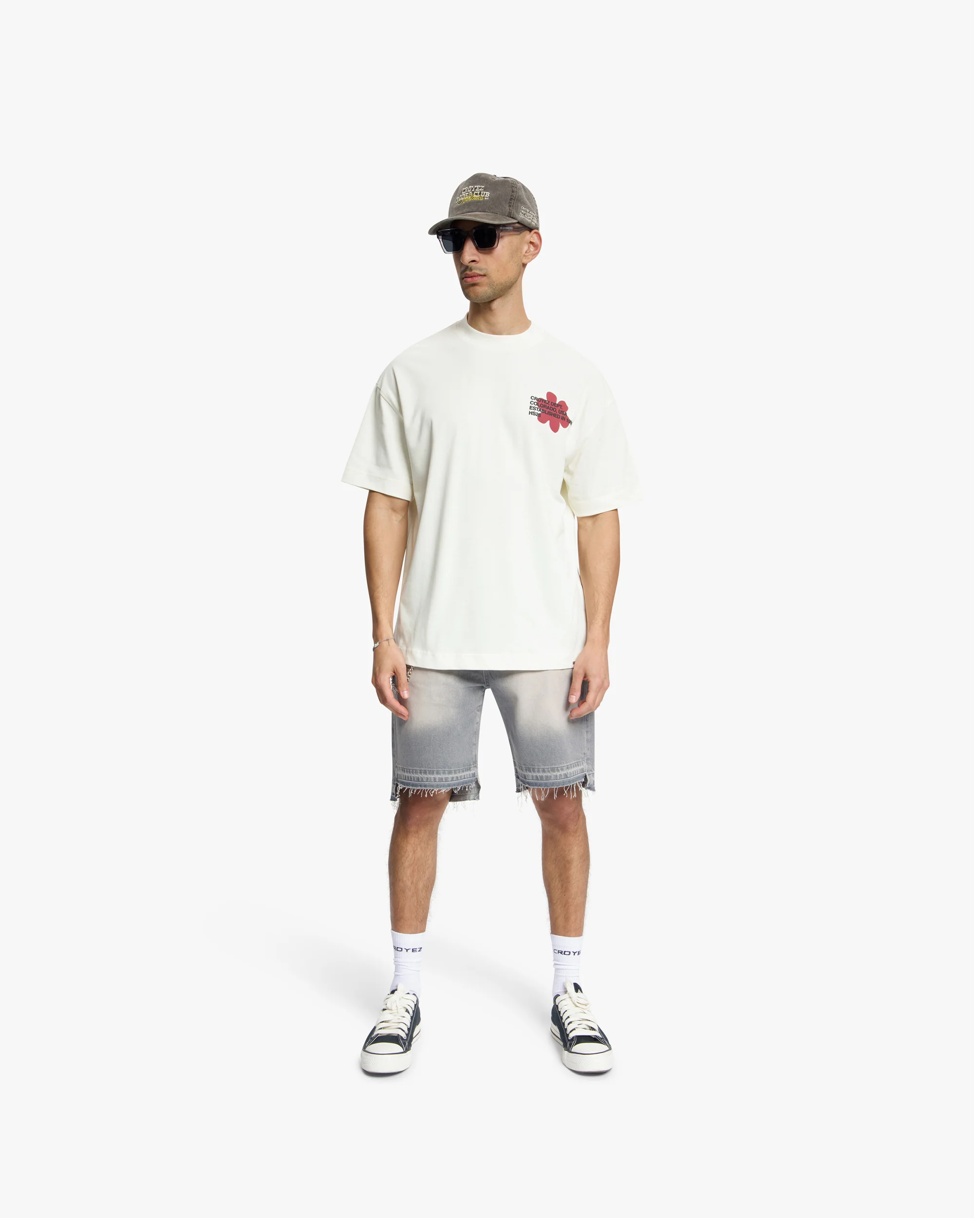 Croyez Silhouette T-Shirt | Off-White/Cherry - Image 5