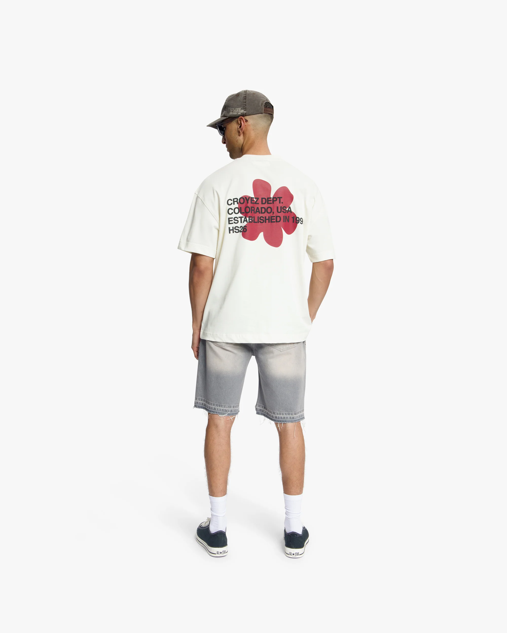 Croyez Silhouette T-Shirt | Off-White/Cherry - Image 6