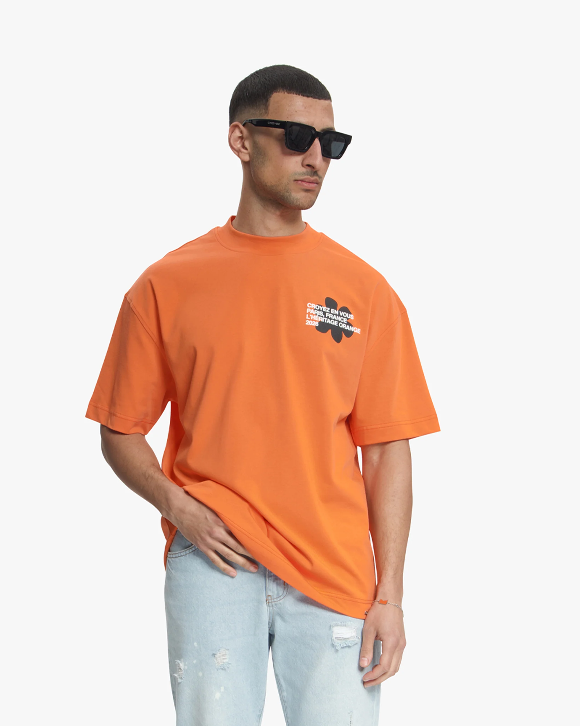 Croyez Silhouette T-Shirt | Orange - Image 3