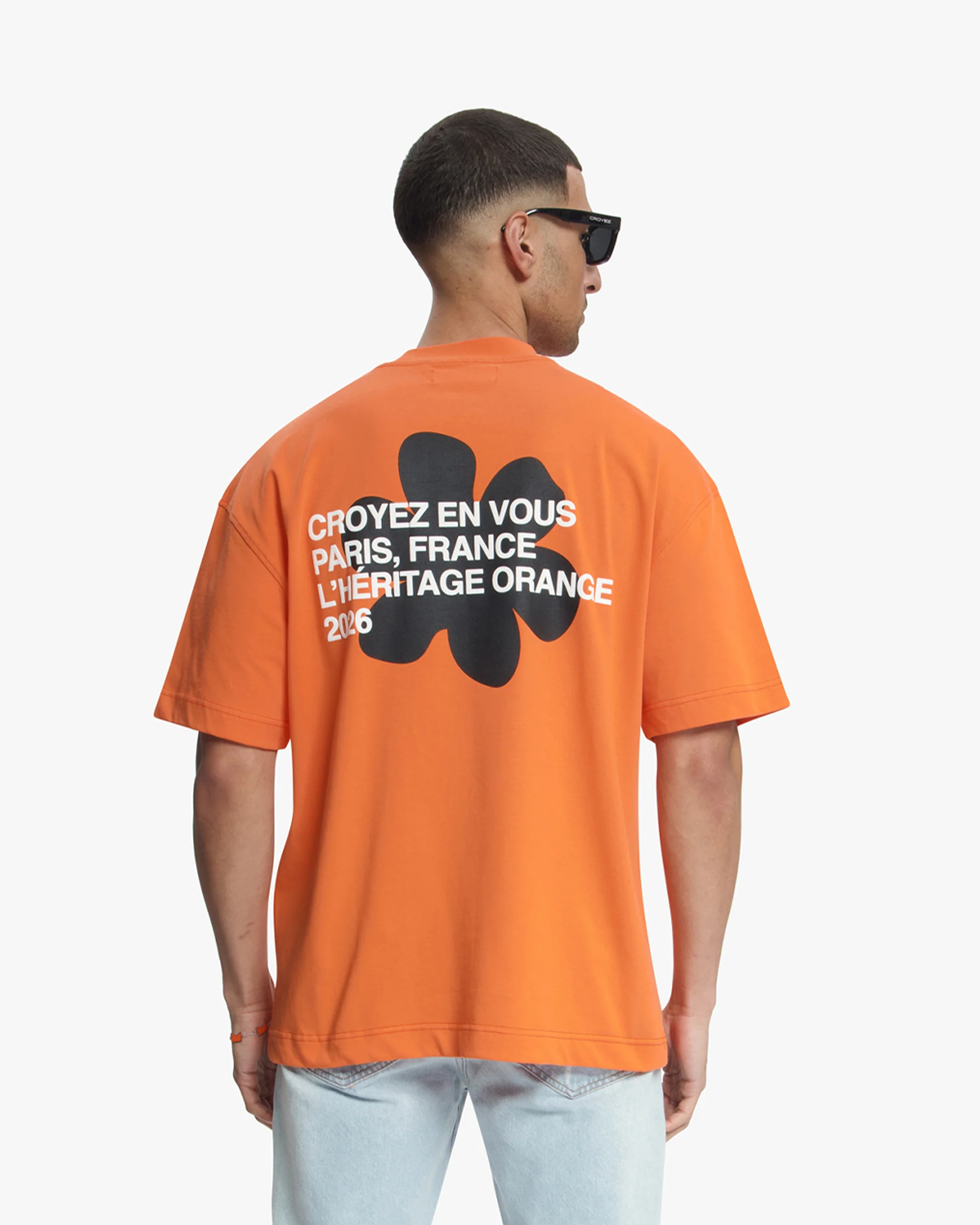 Croyez Silhouette T-Shirt | Orange - Image 4