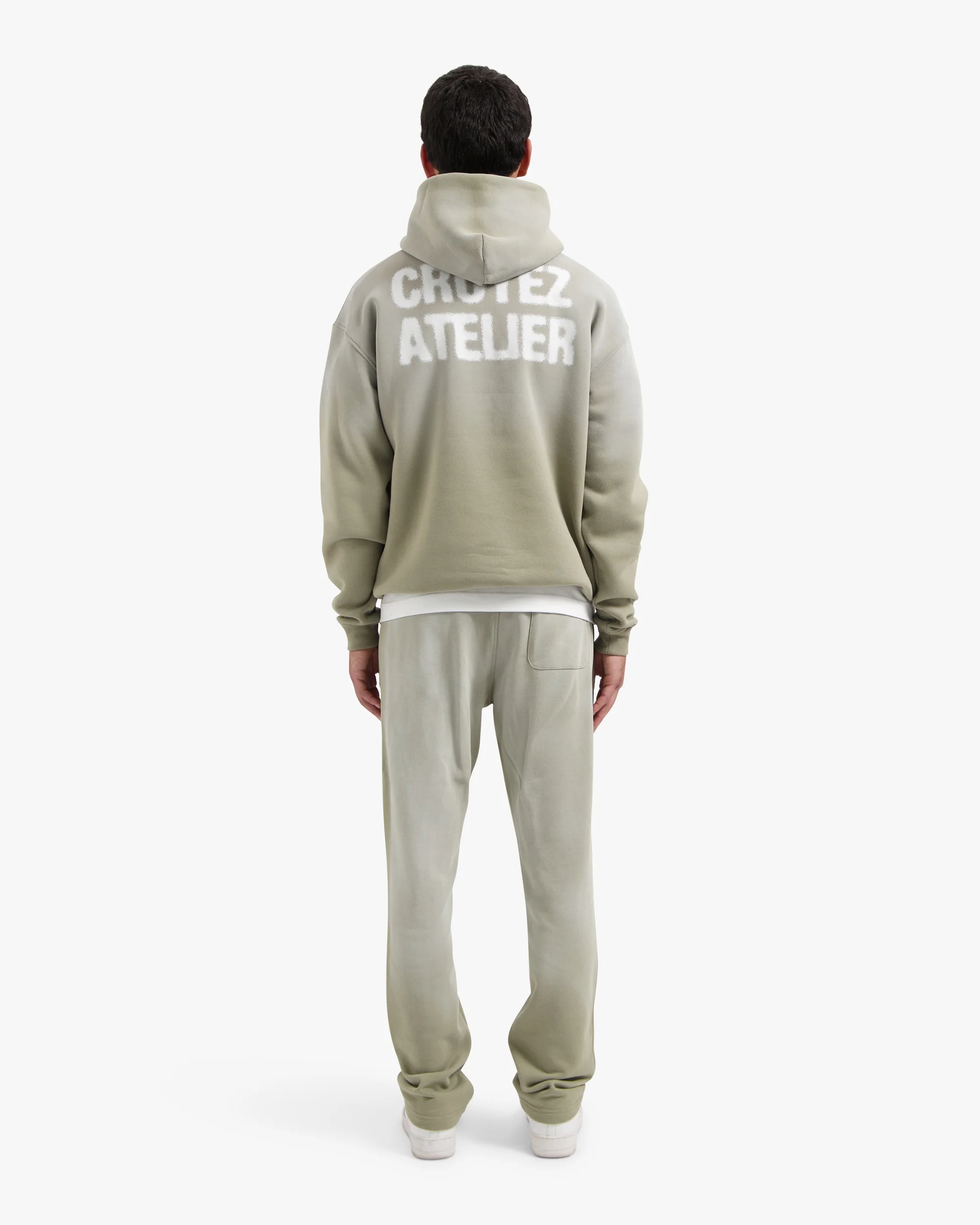 CROYEZ SPRAYED ATELIER HOODIE | DUSTY OLIVE - Image 6