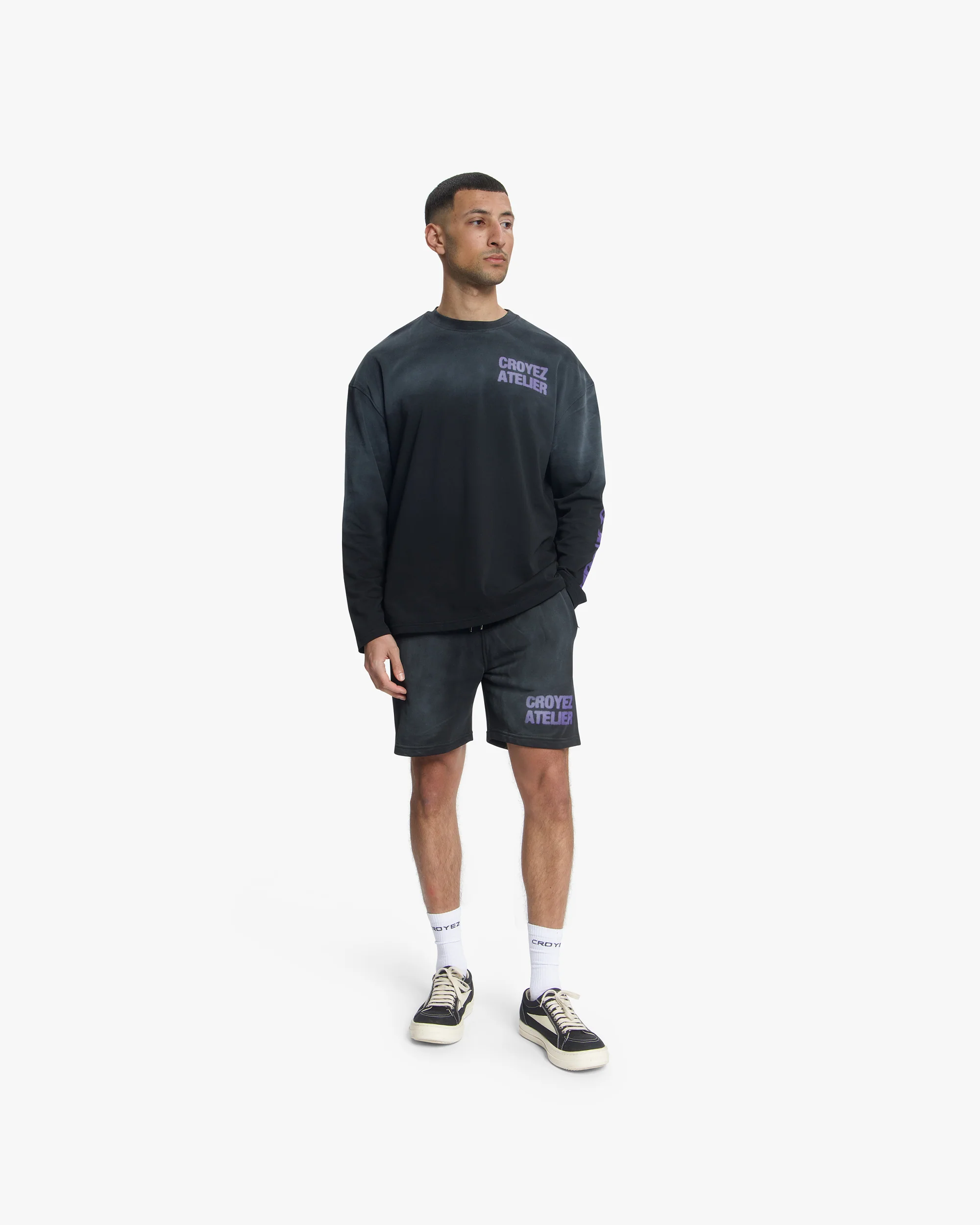 Croyez Sprayed Atelier Longsleeve | Black - Image 5