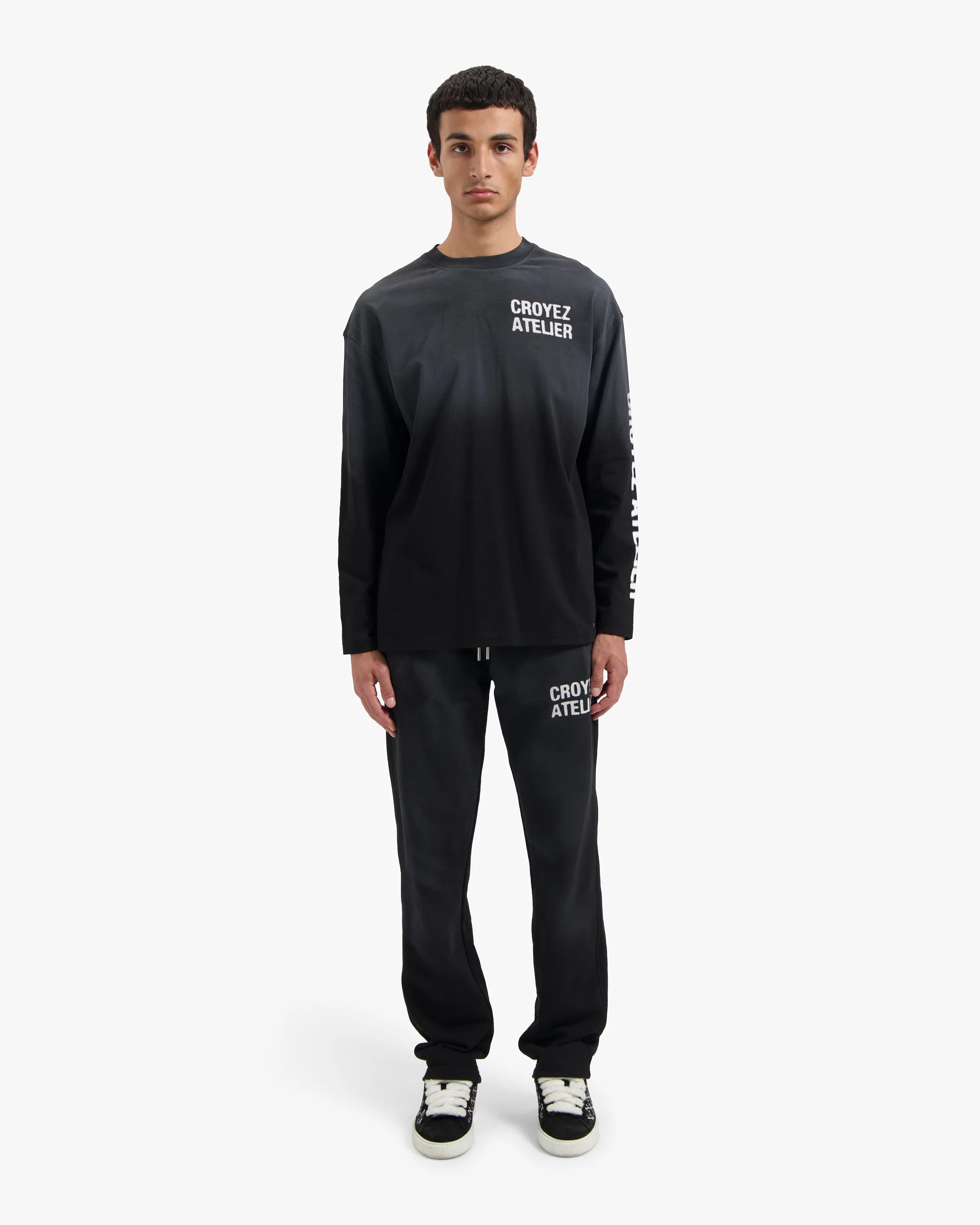 CROYEZ SPRAYED ATELIER LONGSLEEVE T-SHIRT | BLACK - Image 5