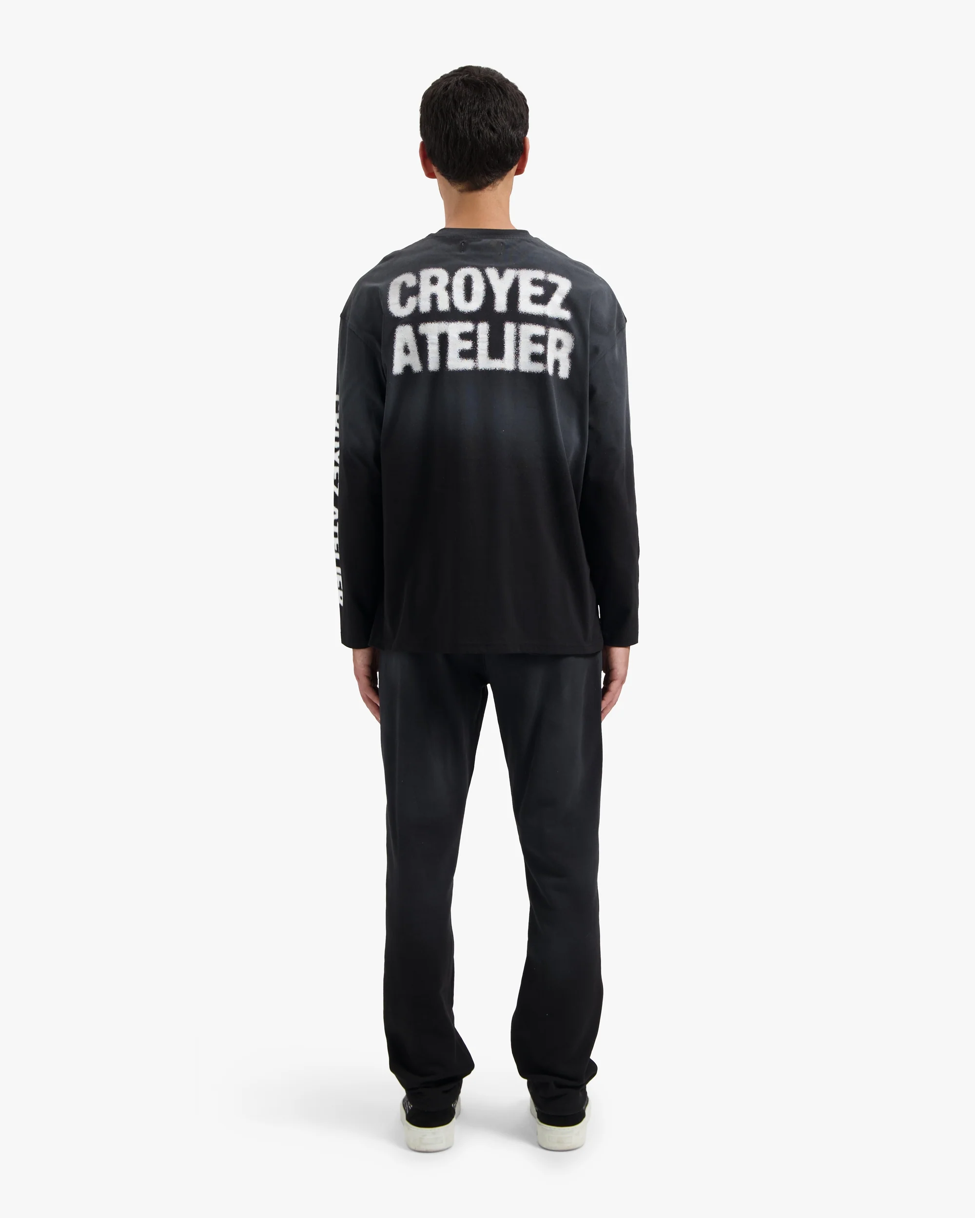 CROYEZ SPRAYED ATELIER LONGSLEEVE T-SHIRT | BLACK - Image 6