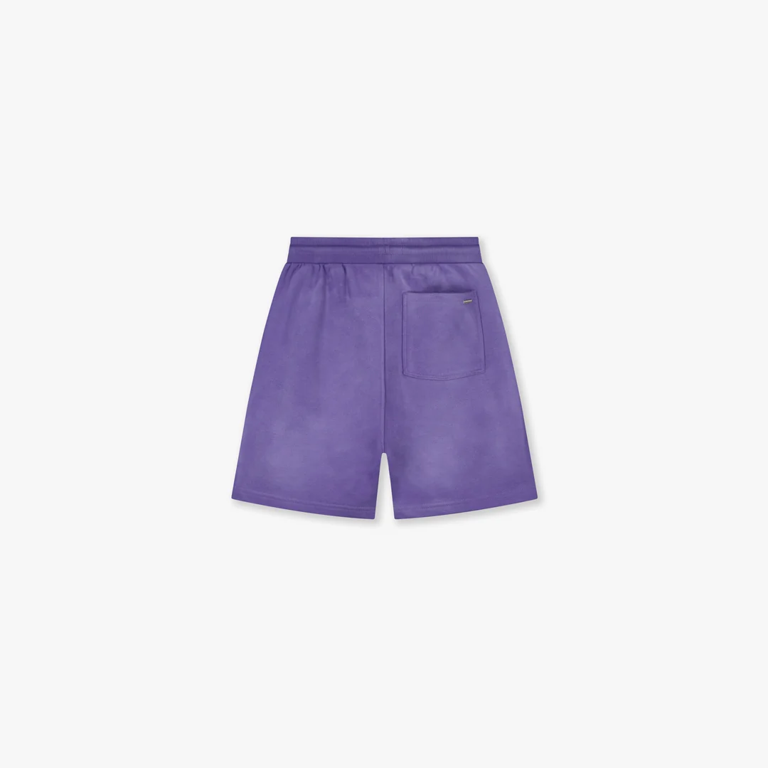 Croyez Sprayed Atelier Shorts | Dark Purple - Image 2