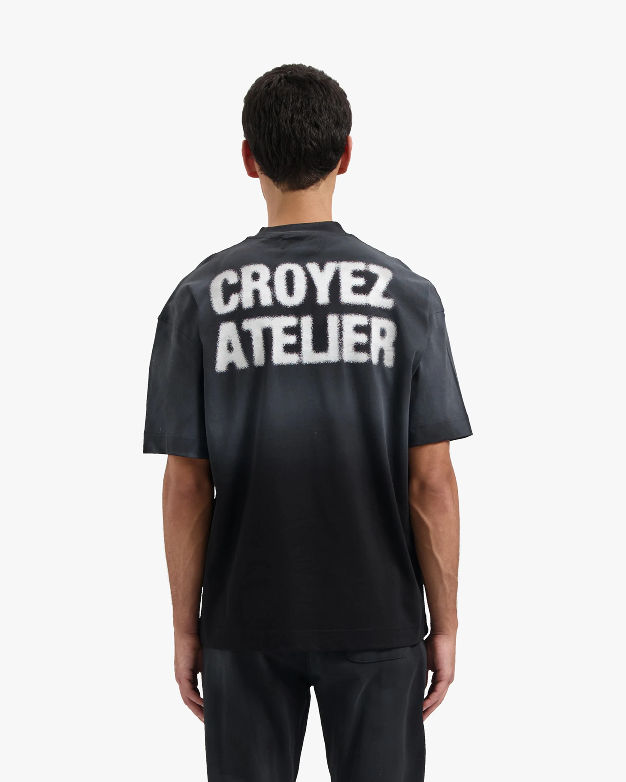 CROYEZ SPRAYED ATELIER T-SHIRT | BLACK - Image 4