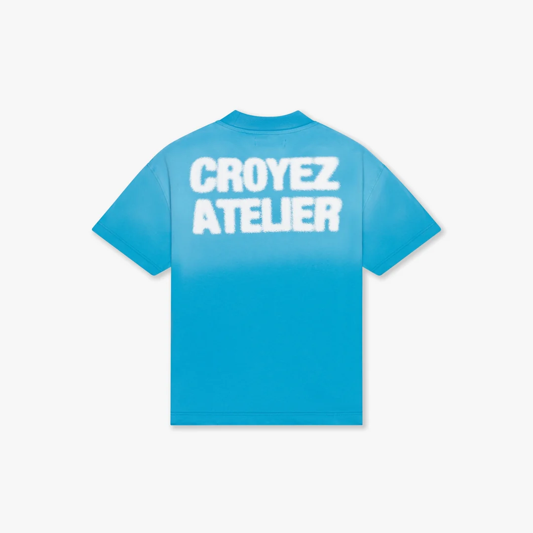 CROYEZ SPRAYED ATELIER T-SHIRT | BLUE - Image 2