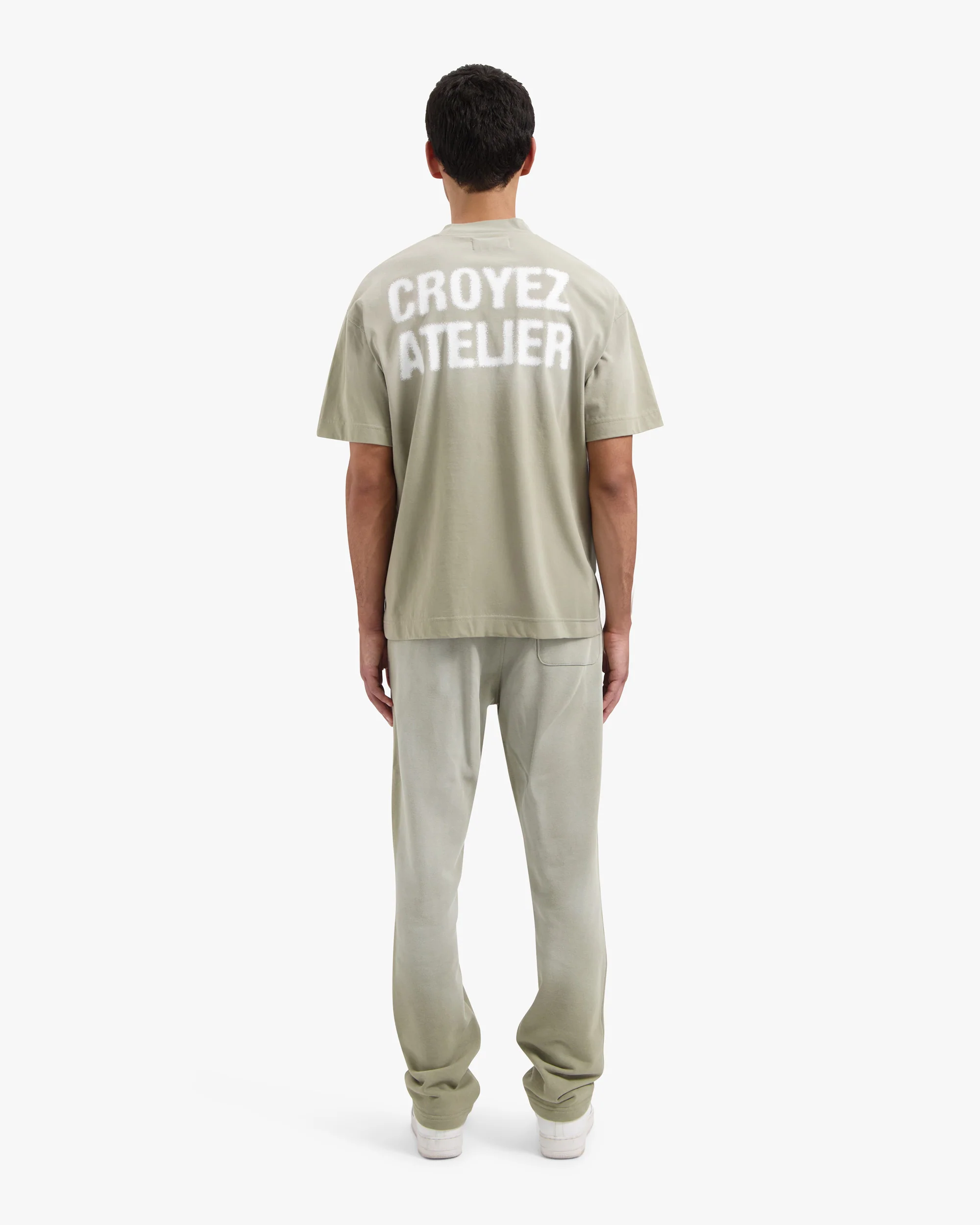 CROYEZ SPRAYED ATELIER T-SHIRT | DUSTY OLIVE - Image 6