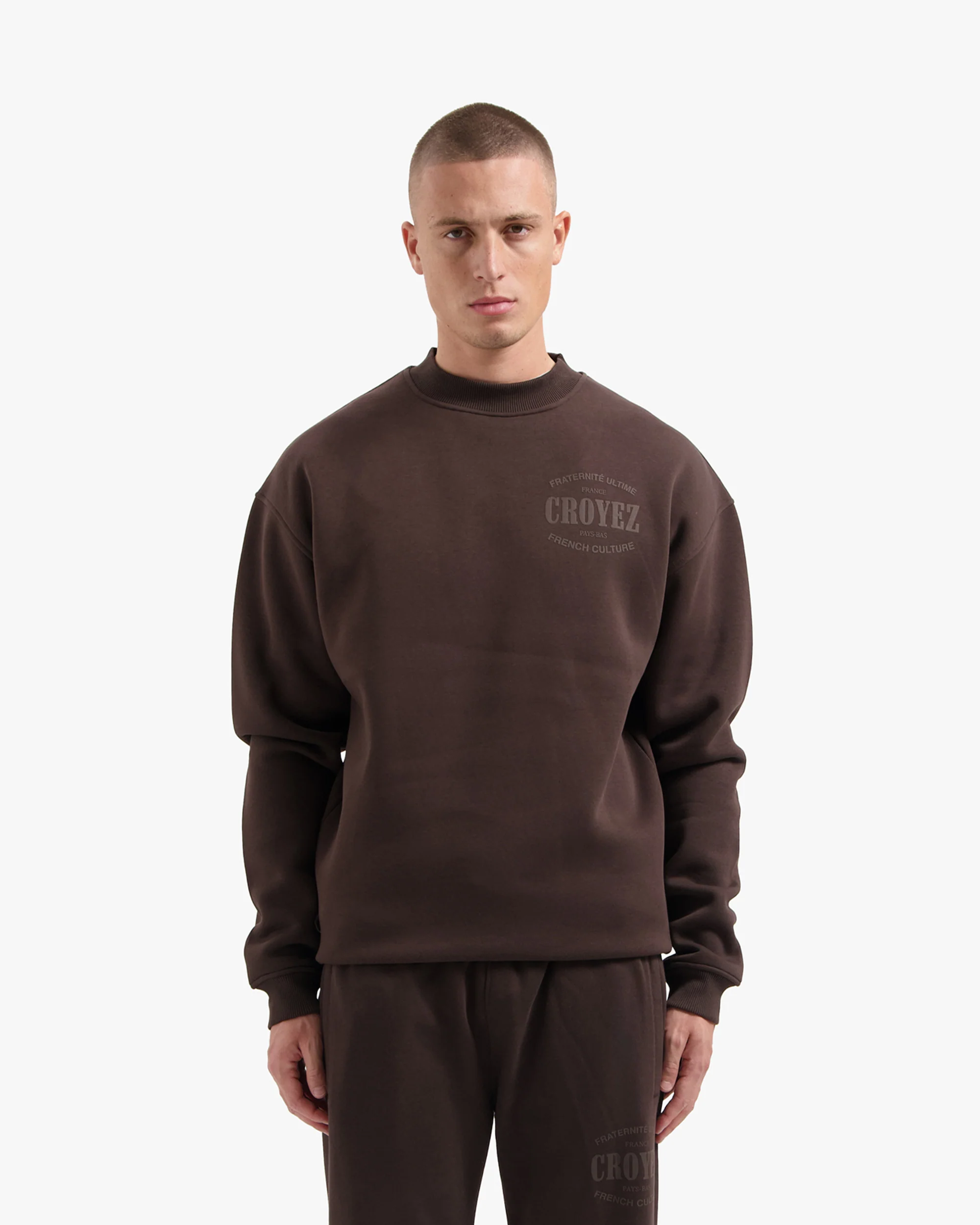 CROYEZ STAMP SWEATER | BROWN - Image 3