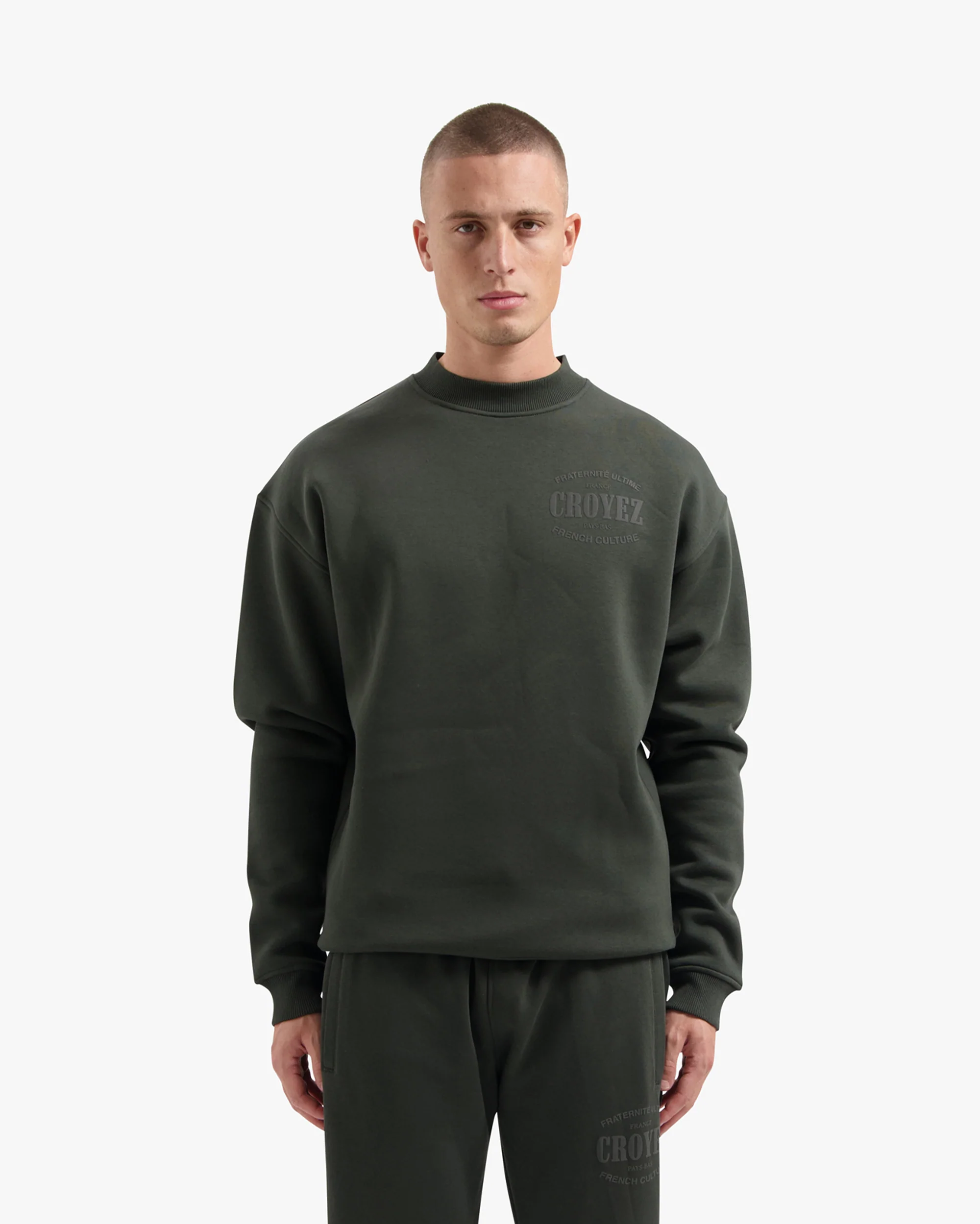CROYEZ STAMP SWEATER | DARK GREEN - Image 3