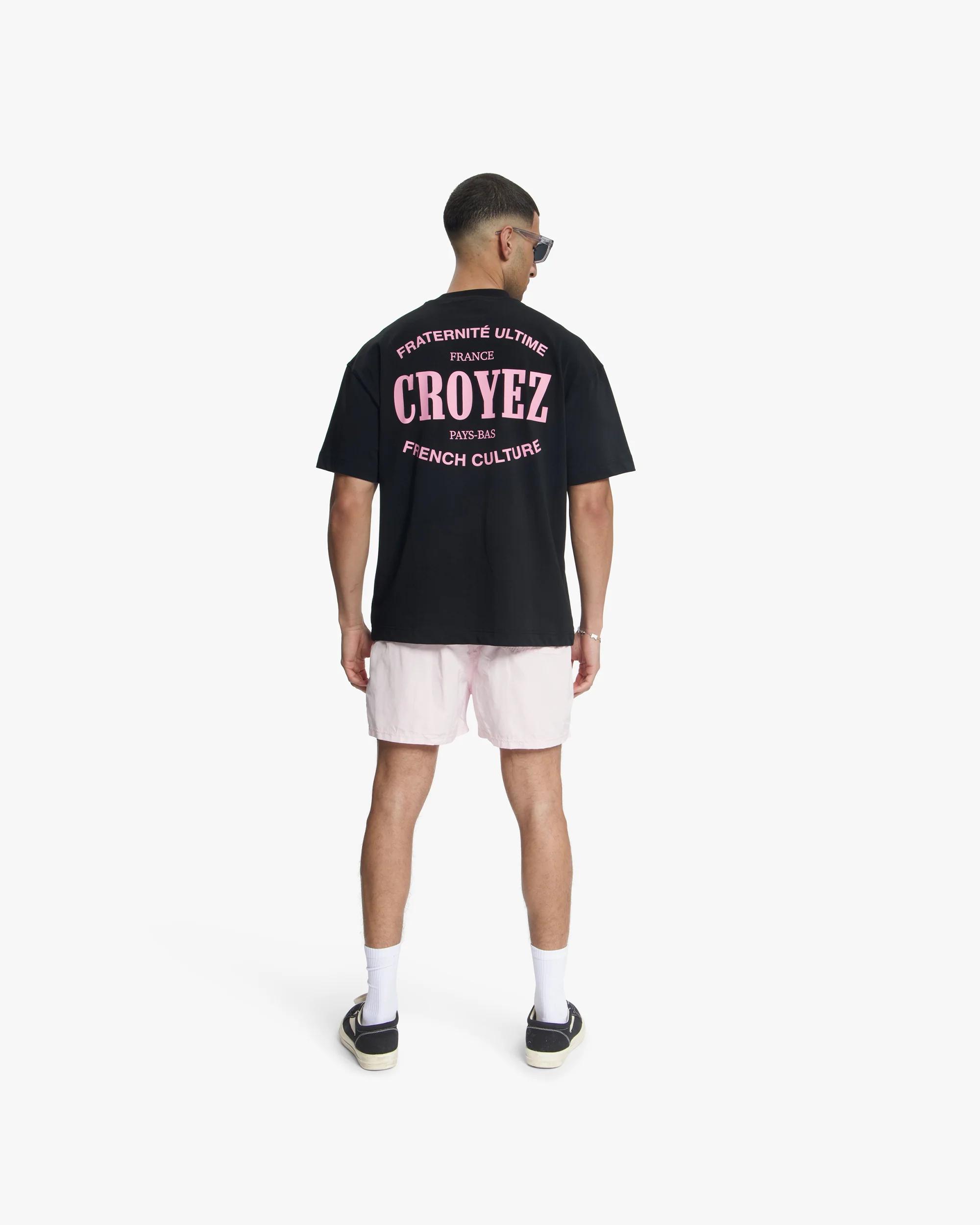 Croyez Stamp Swim Shorts | Pink - Image 6