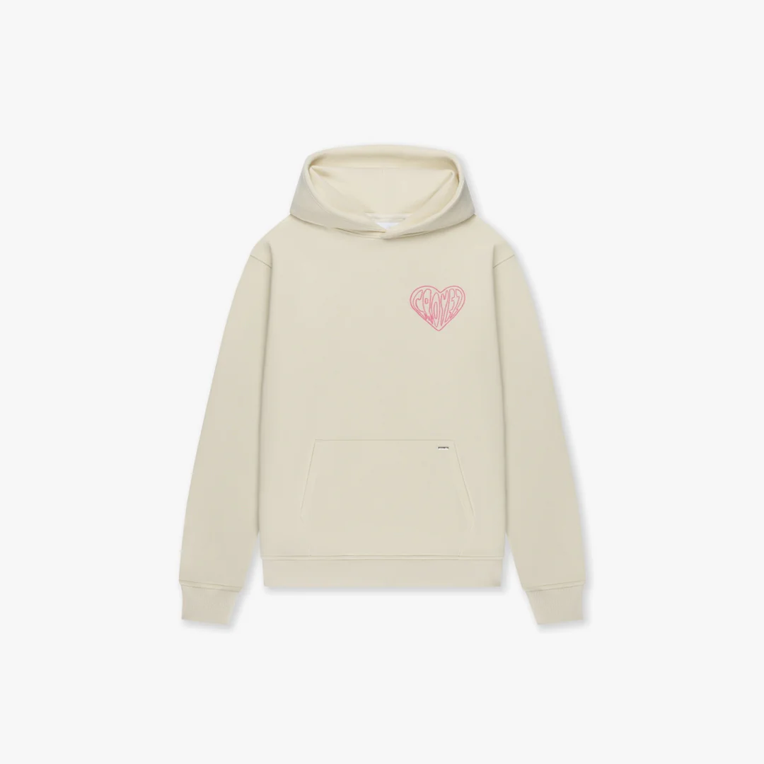 CROYEZ STITCHED HEART HOODIE | OFF-WHITE