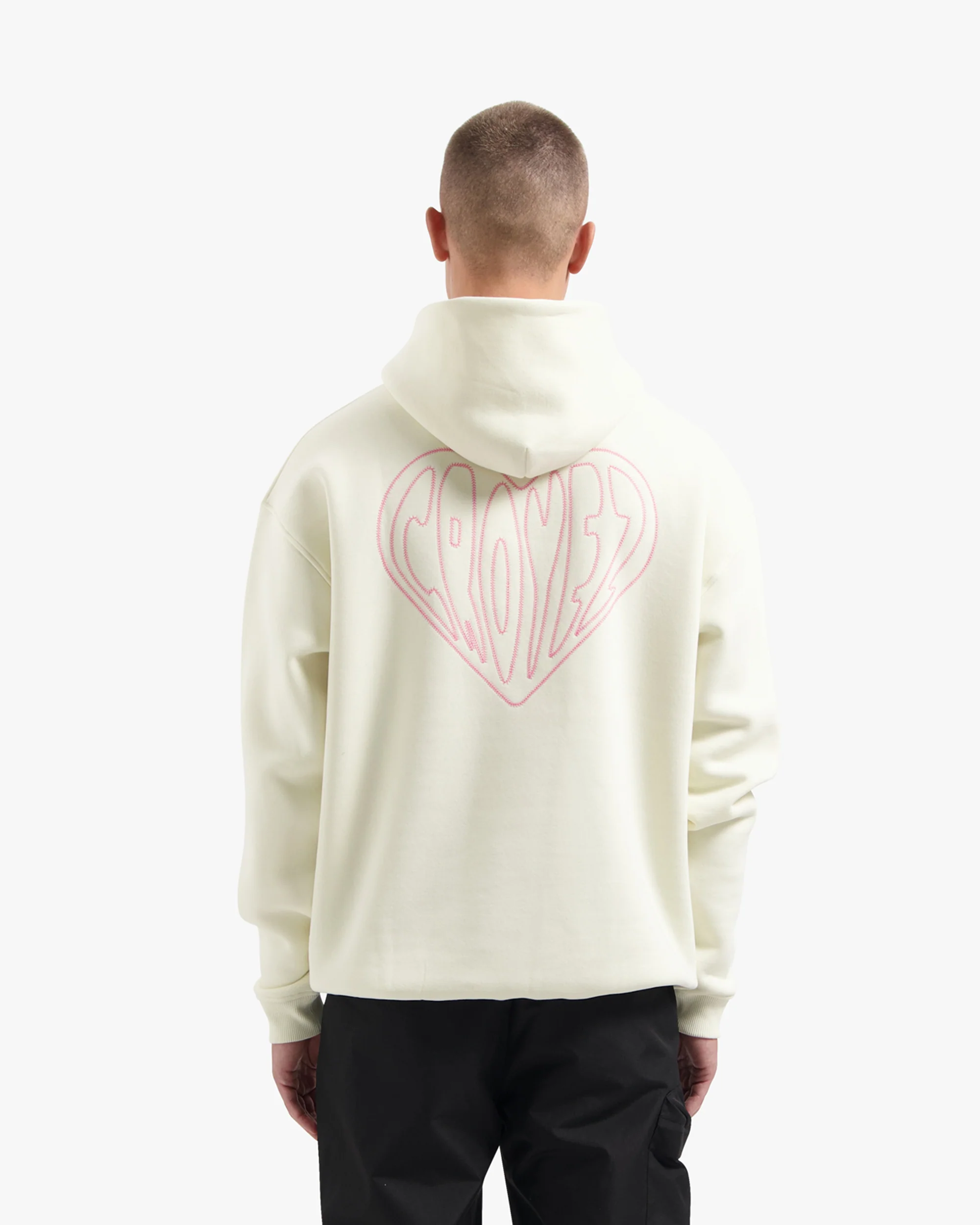 CROYEZ STITCHED HEART HOODIE | OFF-WHITE - Image 4