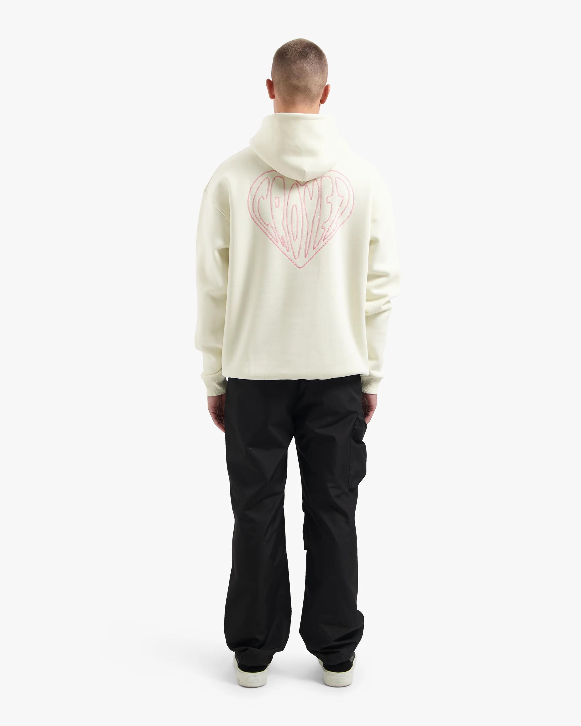 CROYEZ STITCHED HEART HOODIE | OFF-WHITE - Image 6
