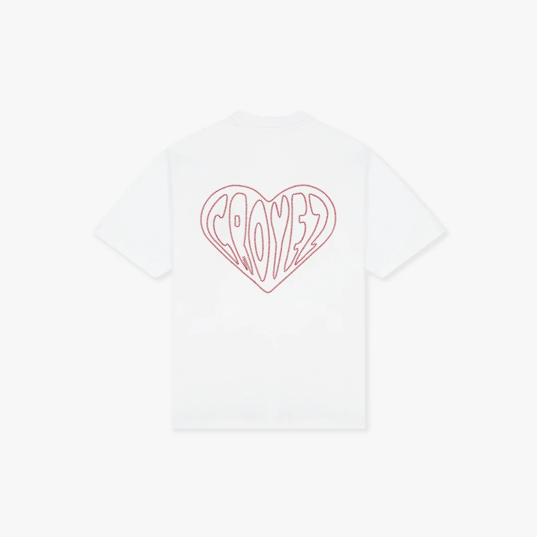 Croyez Stitched Heart T-Shirt | White - Image 2
