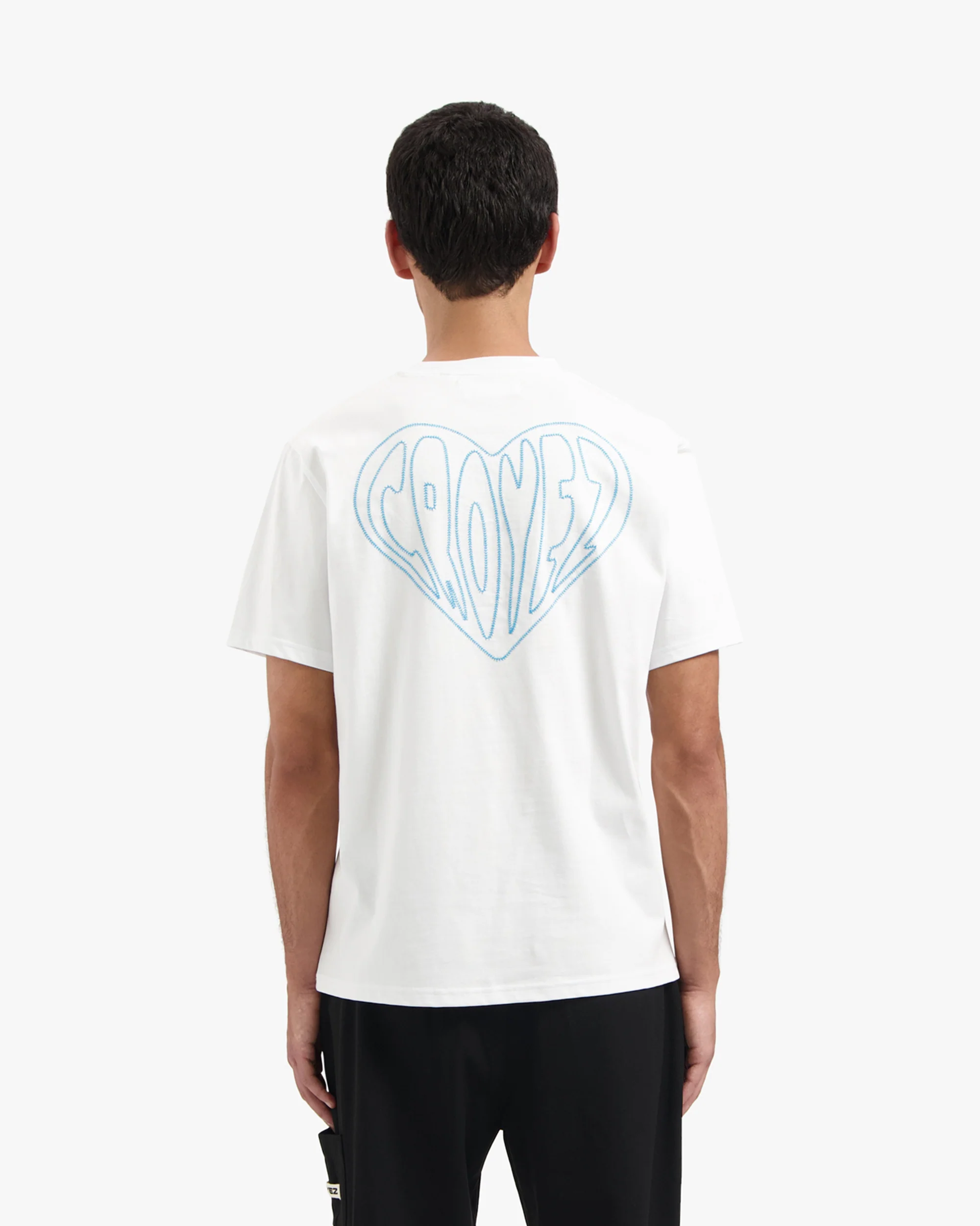 CROYEZ STITCHED HEART T-SHIRT | WHITE - Image 4