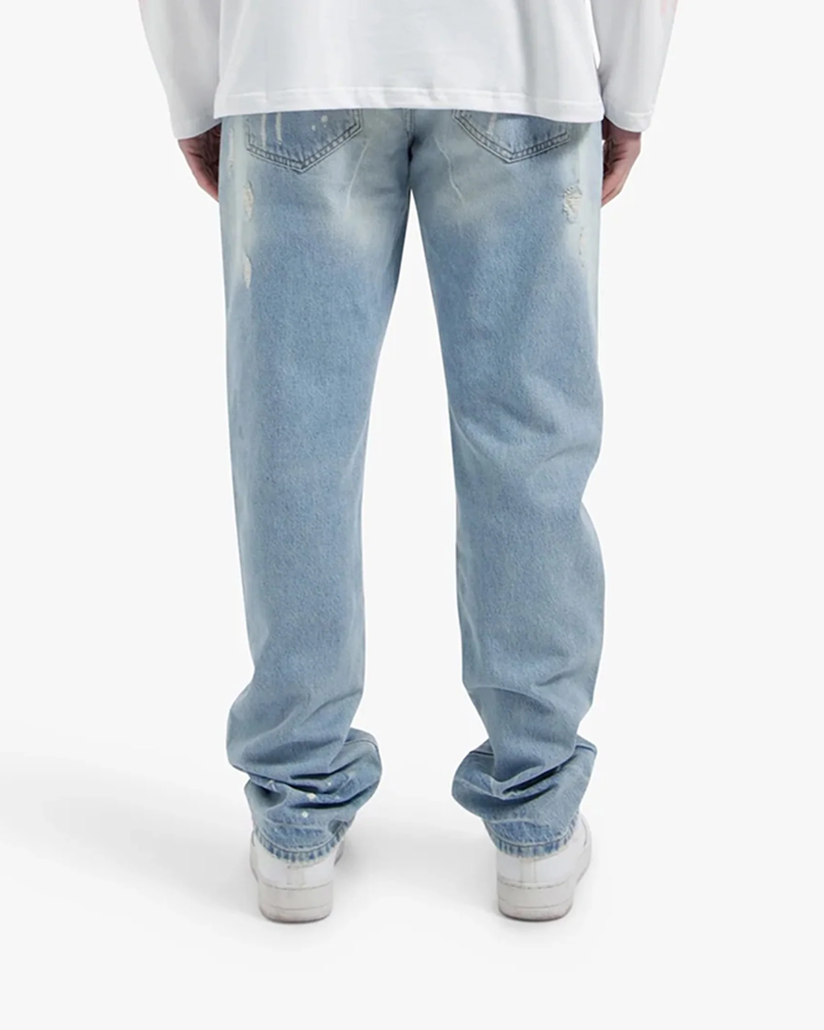 Croyez Straight Leg Washed Denim | Light Blue - Image 4